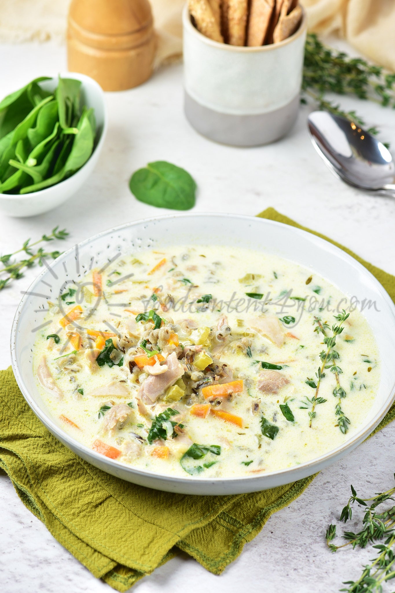Chicken and Wild Rice Soup - Set 5 of 5