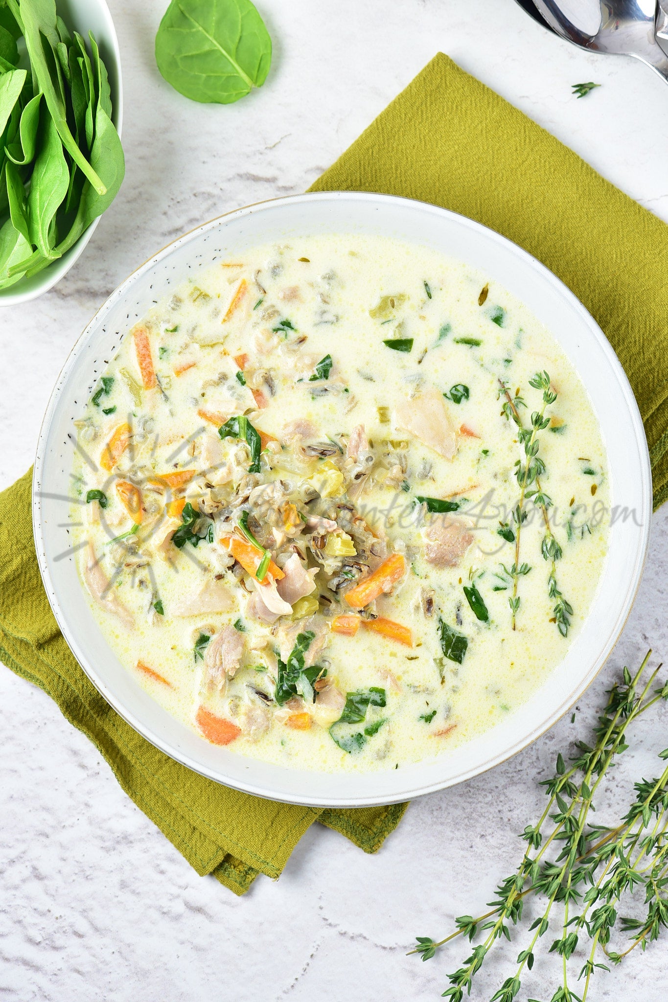 Chicken and Wild Rice Soup - Set 5 of 5