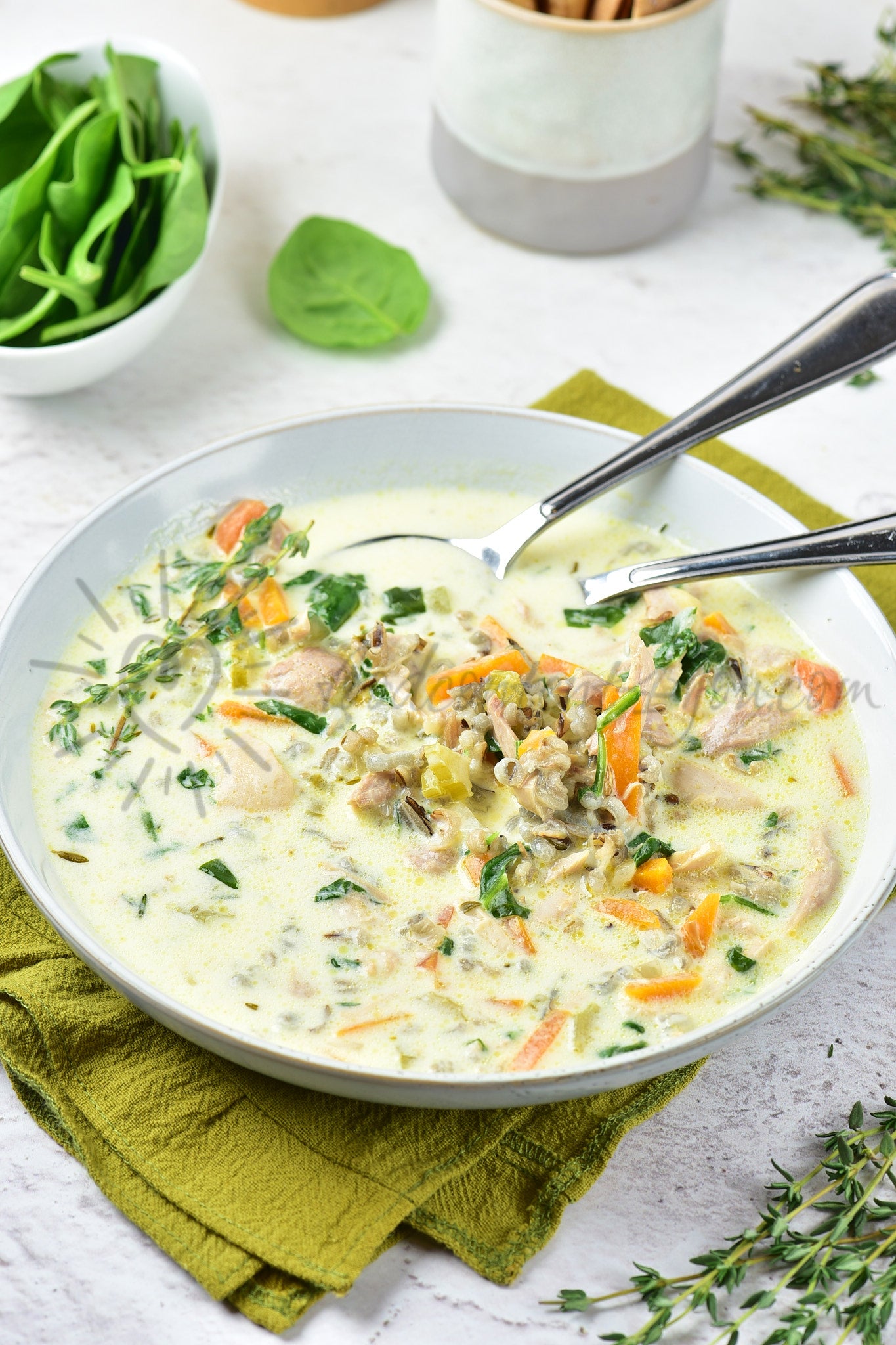 Chicken and Wild Rice Soup - Set 5 of 5