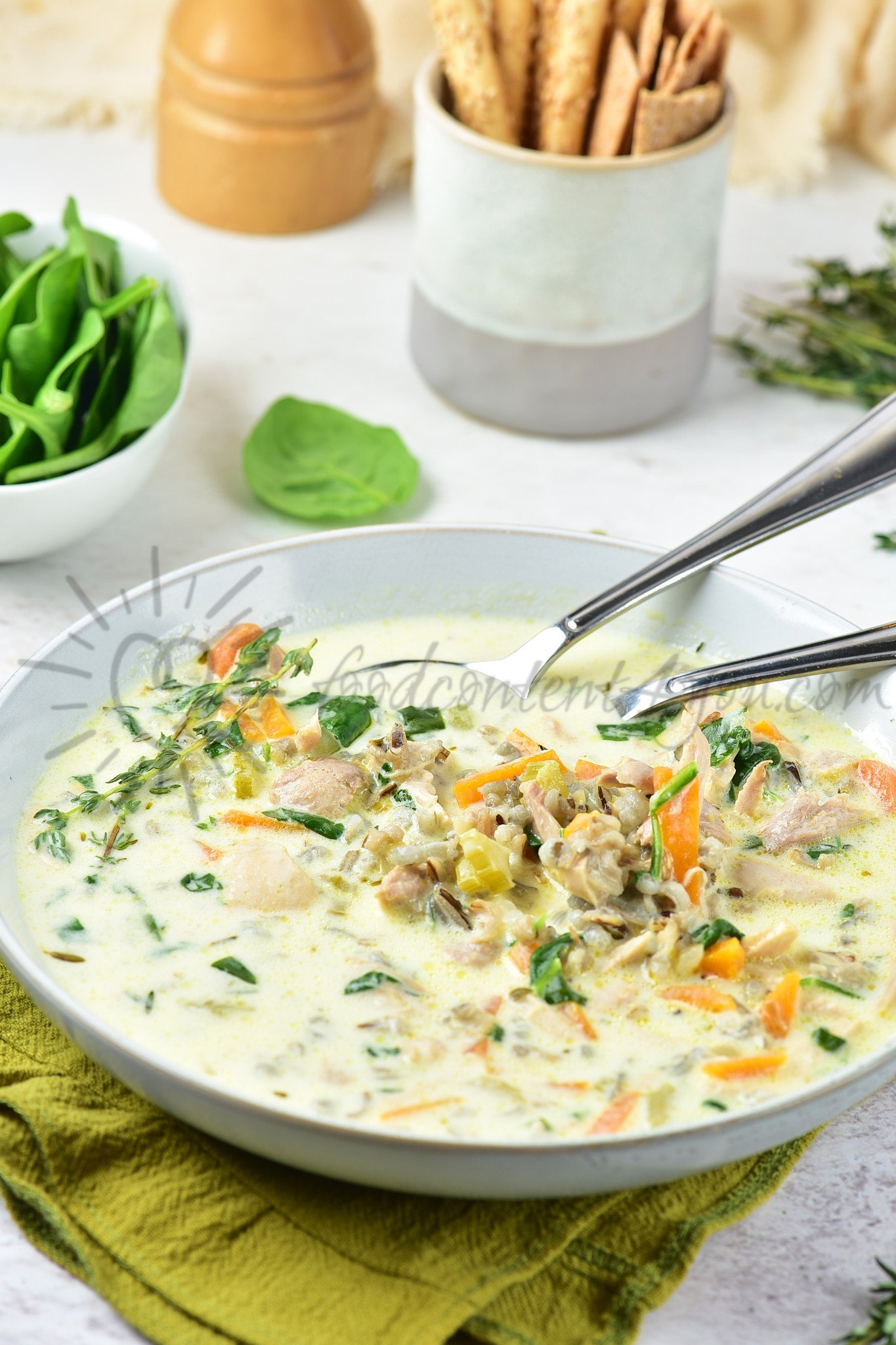 Chicken and Wild Rice Soup - Set 5 of 5
