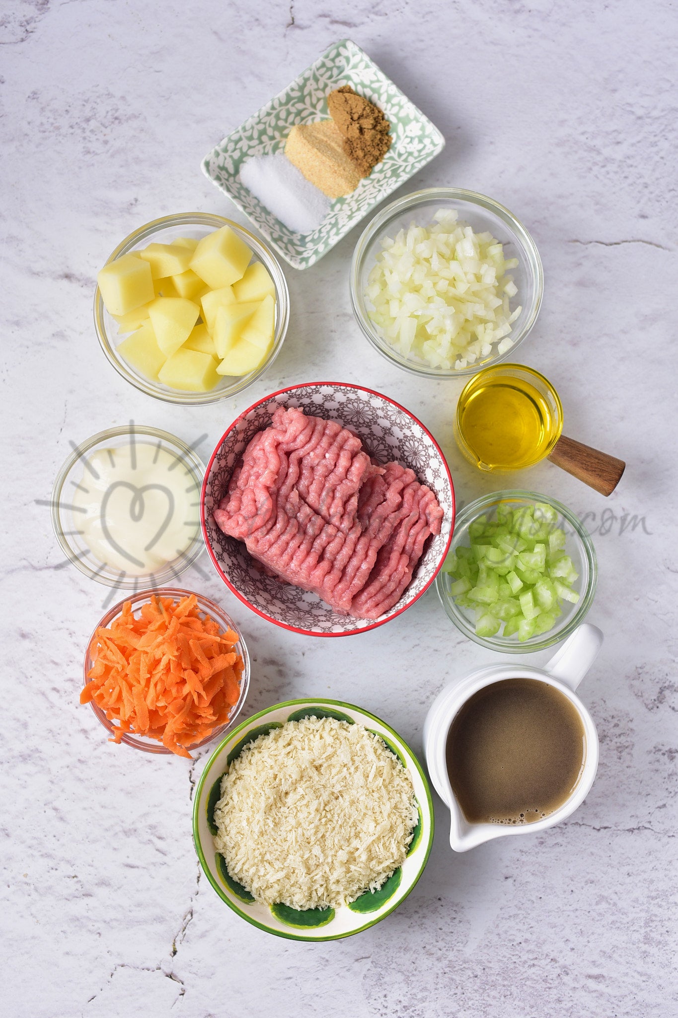 Cheesy Turkey Meatballs Soup - Set 4