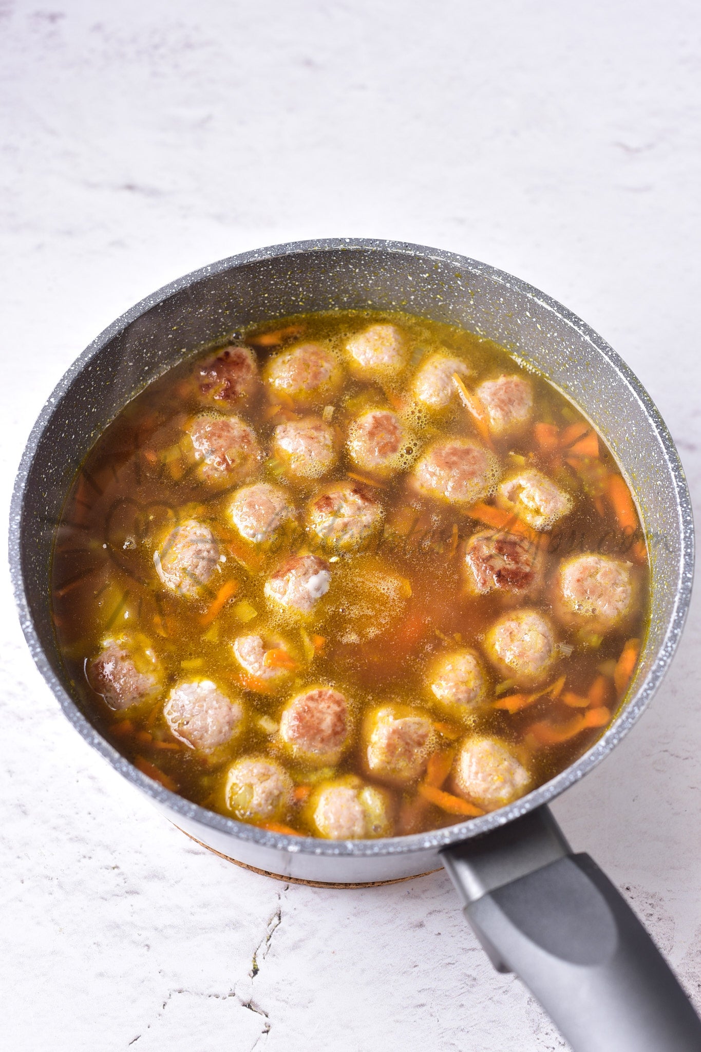 Cheesy Turkey Meatballs Soup - Set 4