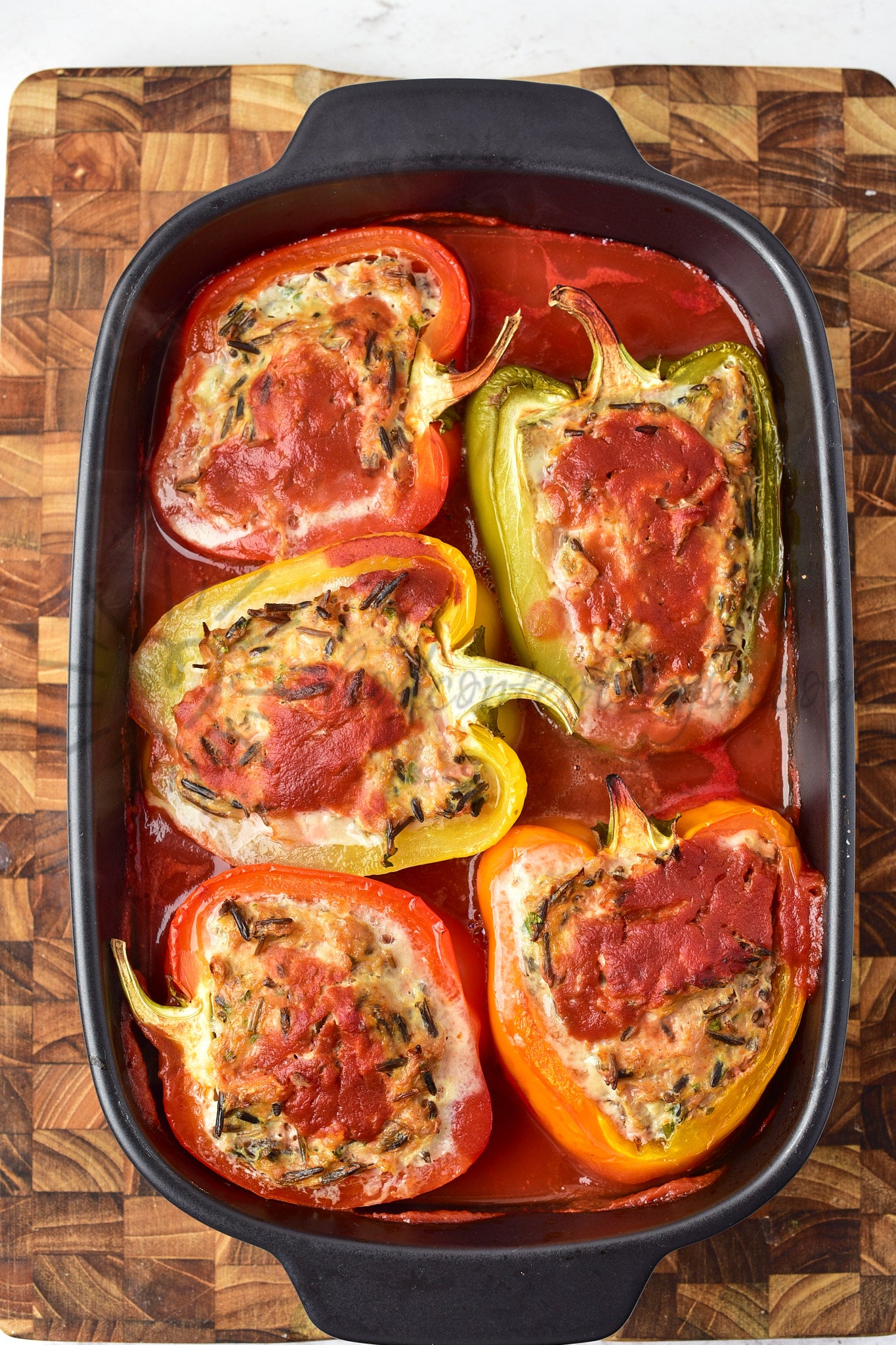 Chicken and Wild rice Stuffed Peppers - Set 2 of 5