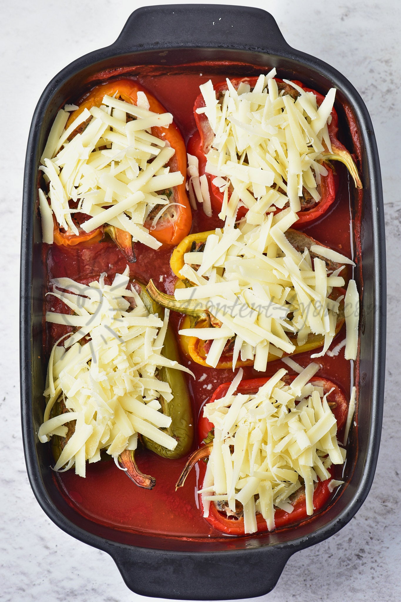 Chicken and Wild rice Stuffed Peppers - Set 3 of 5