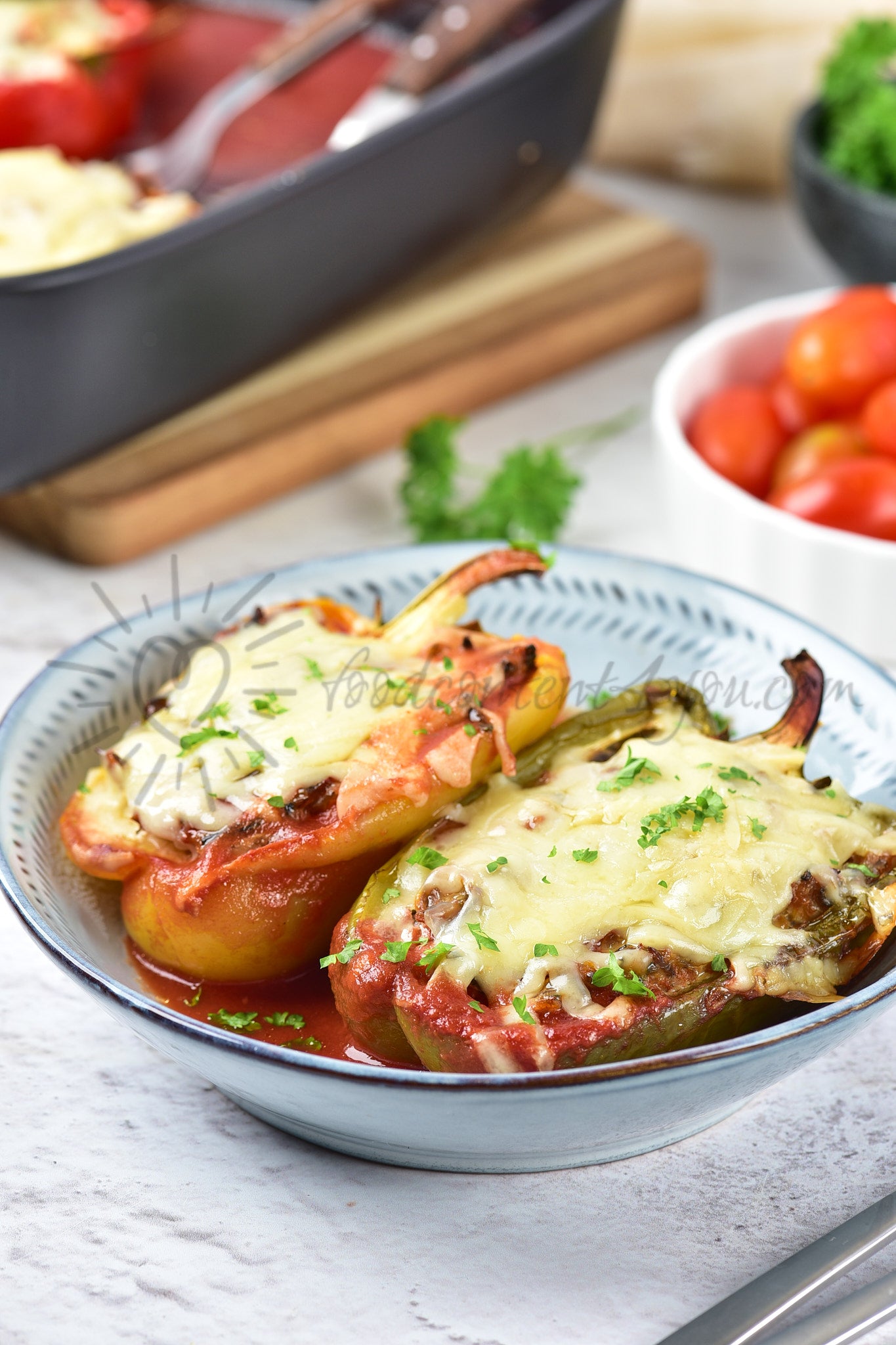 Chicken and Wild rice Stuffed Peppers - Set 1 of 5