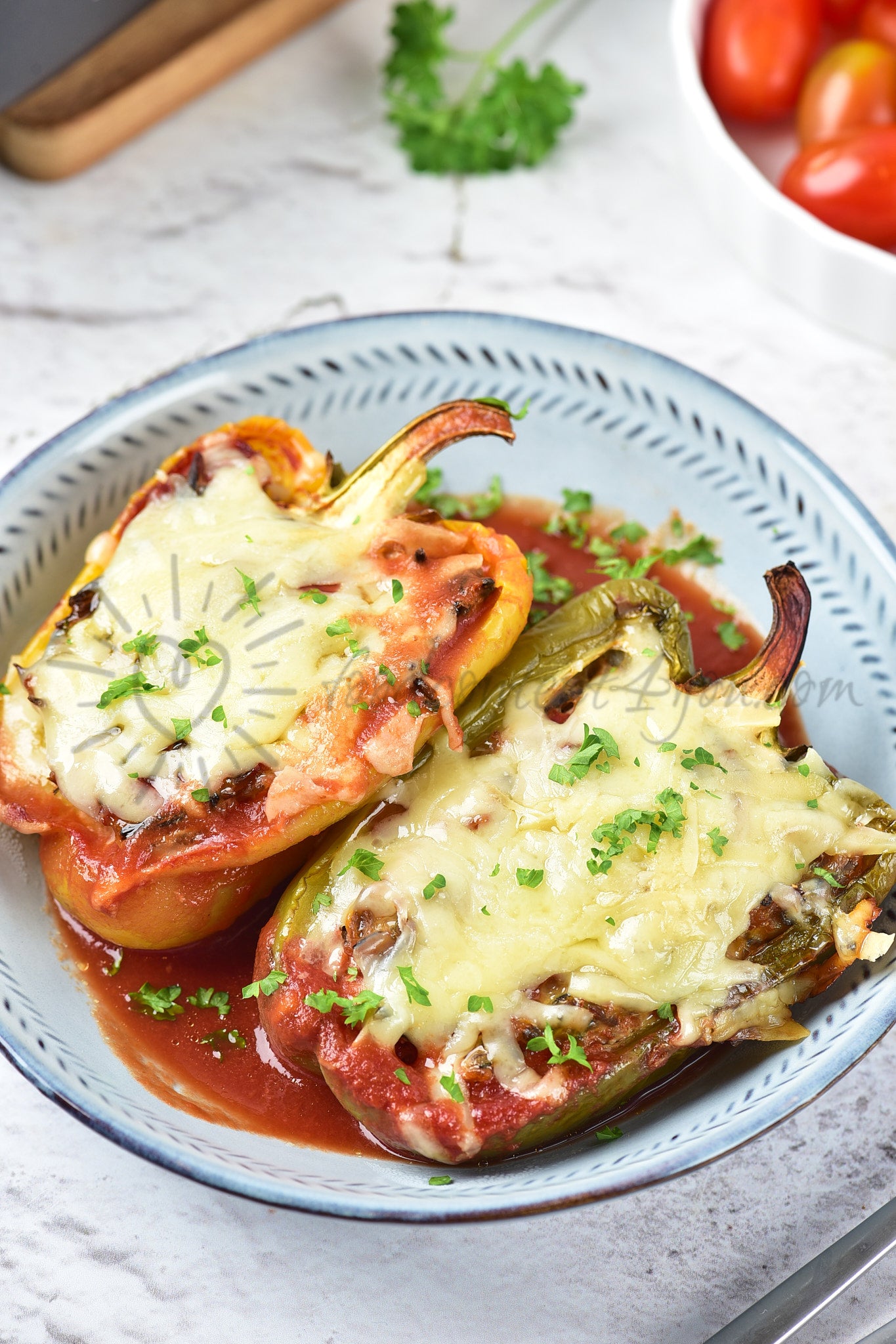 Chicken and Wild rice Stuffed Peppers - Set 1 of 5