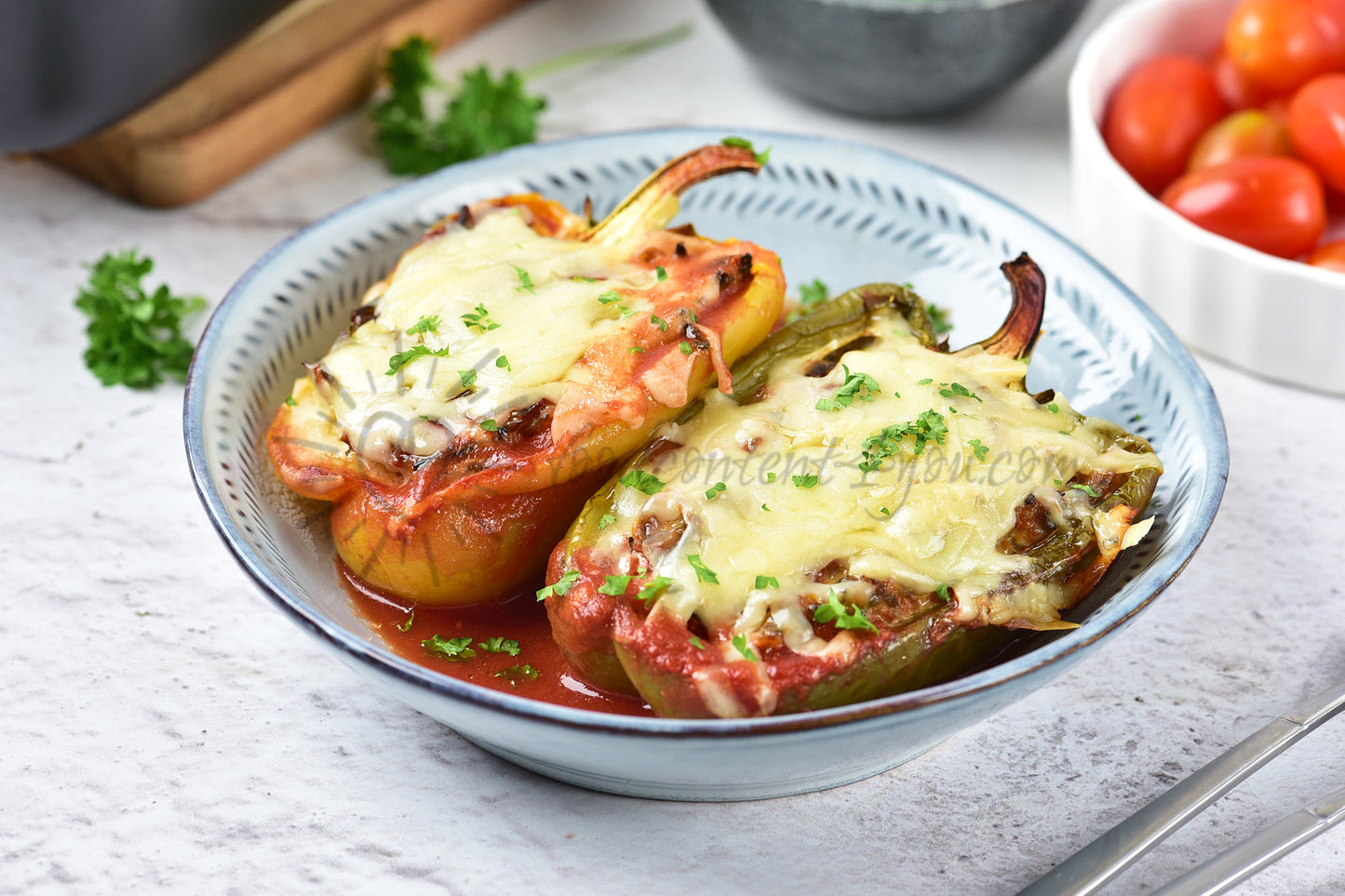 Chicken and Wild rice Stuffed Peppers - Set 1 of 5