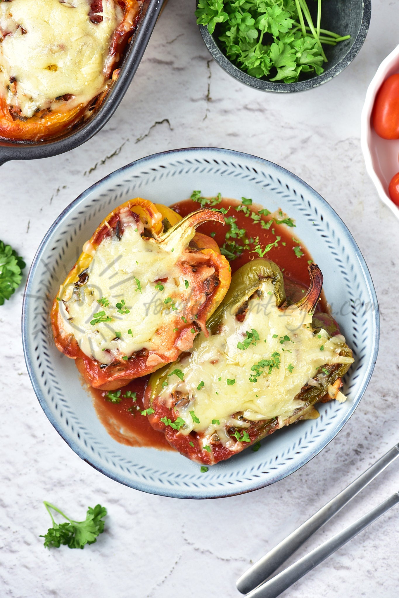 Chicken and Wild rice Stuffed Peppers - Set 1 of 5