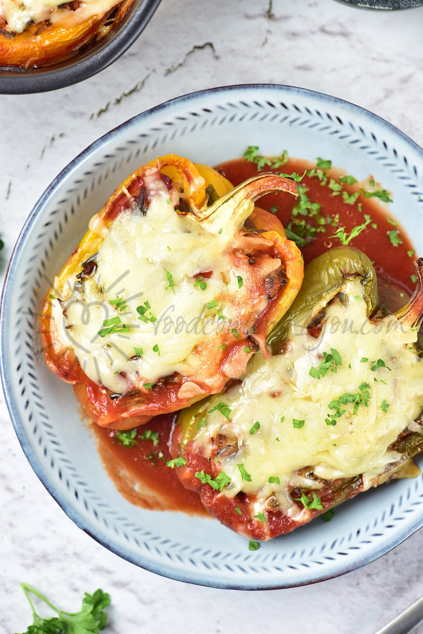 Chicken and Wild rice Stuffed Peppers - Set 1 of 5