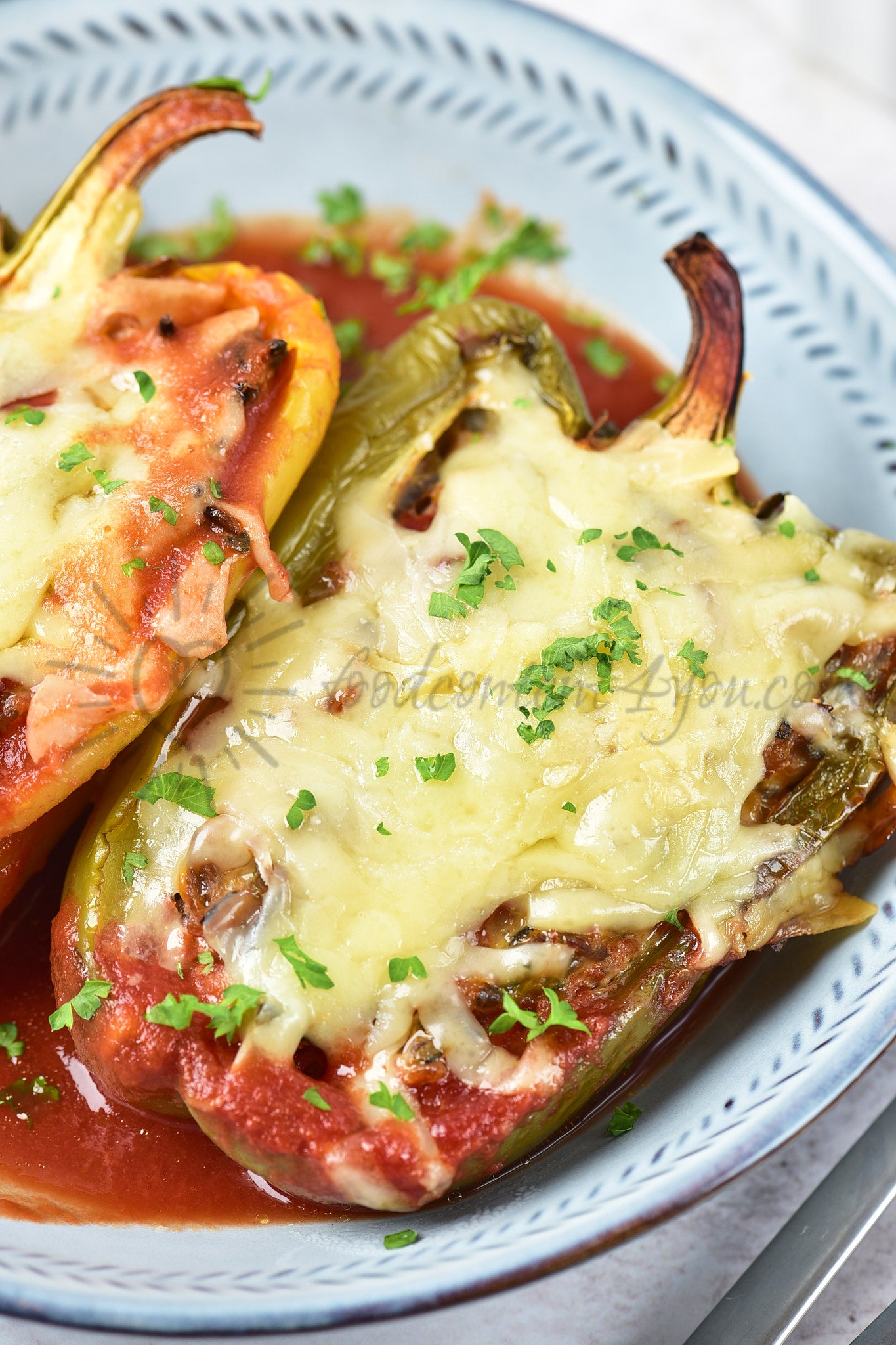 Chicken and Wild rice Stuffed Peppers - Set 1 of 5