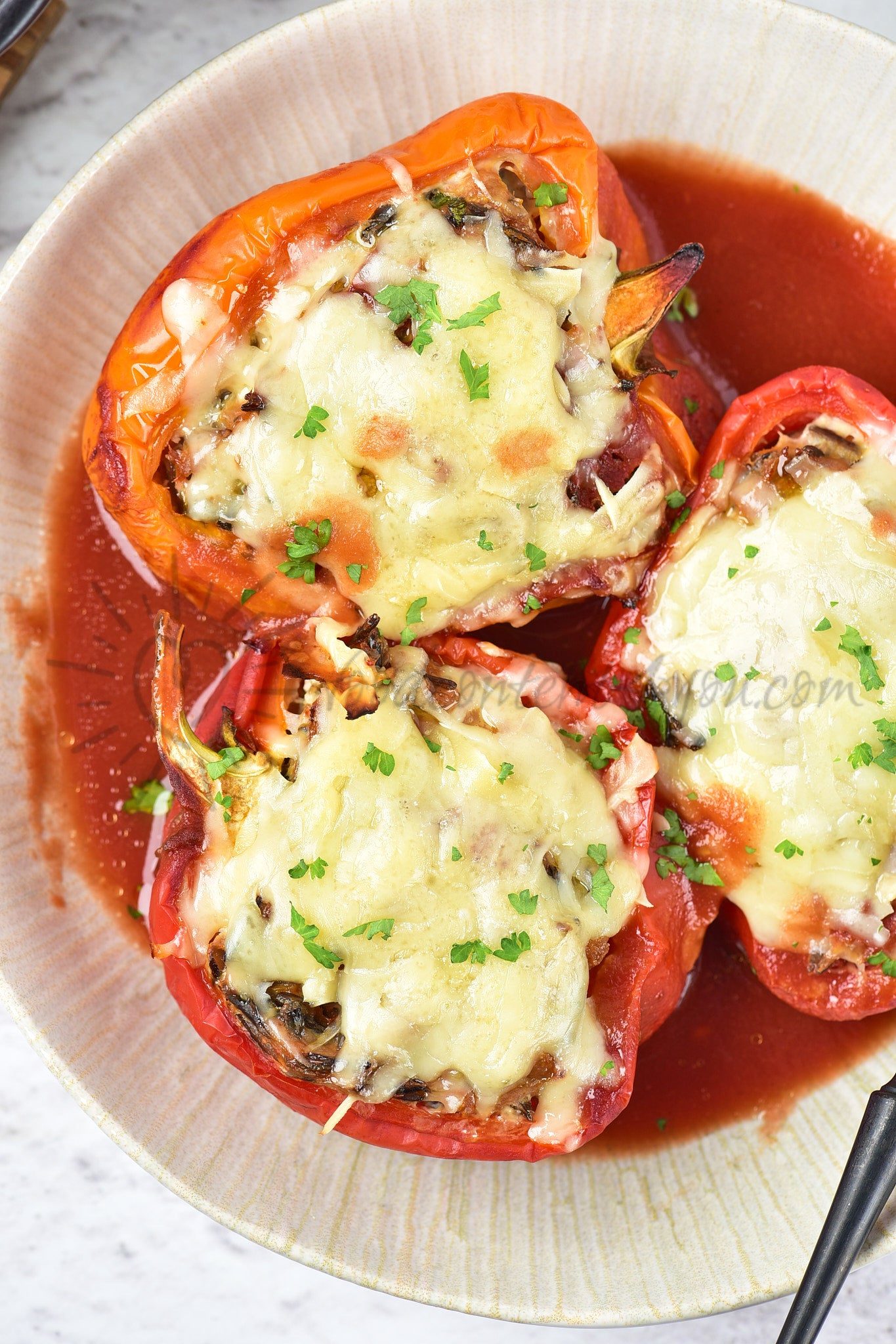 Chicken and Wild rice Stuffed Peppers - Set 2 of 5