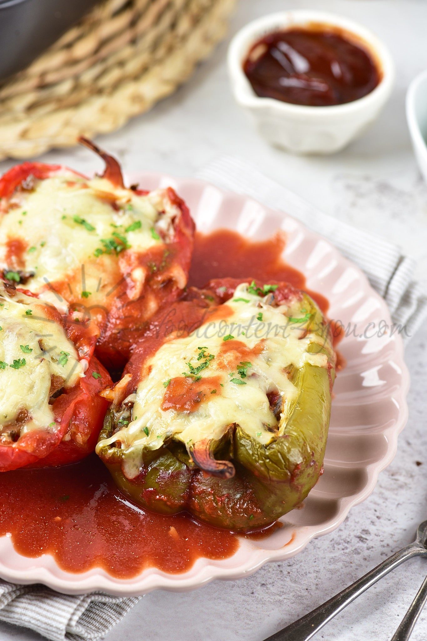 Chicken and Wild rice Stuffed Peppers - Set 3 of 5