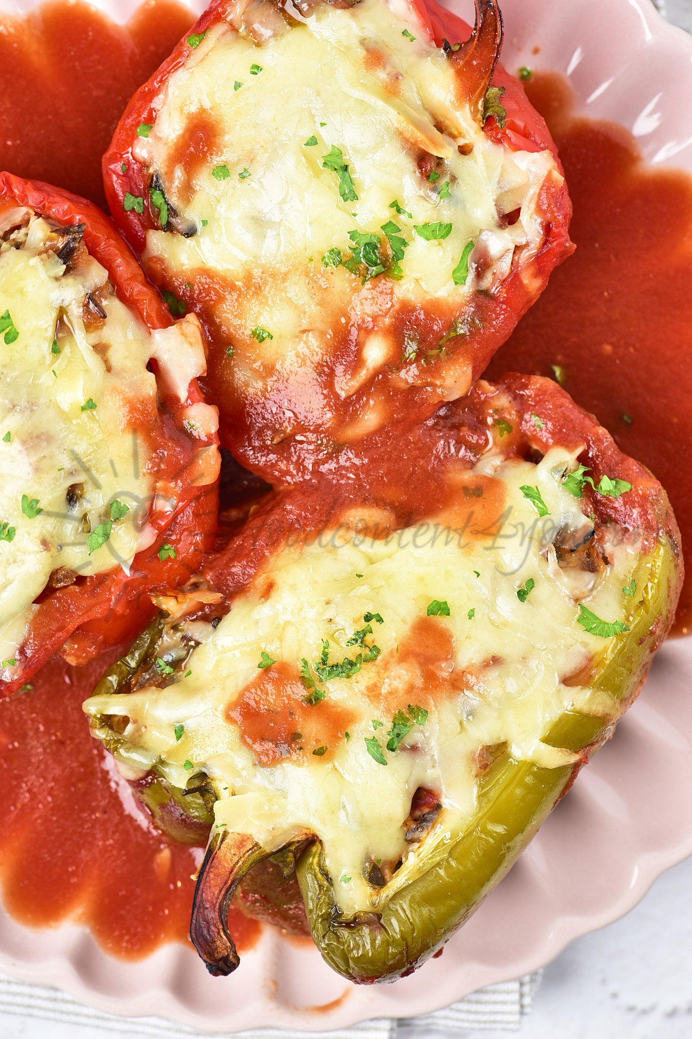 Chicken and Wild rice Stuffed Peppers - Set 3 of 5