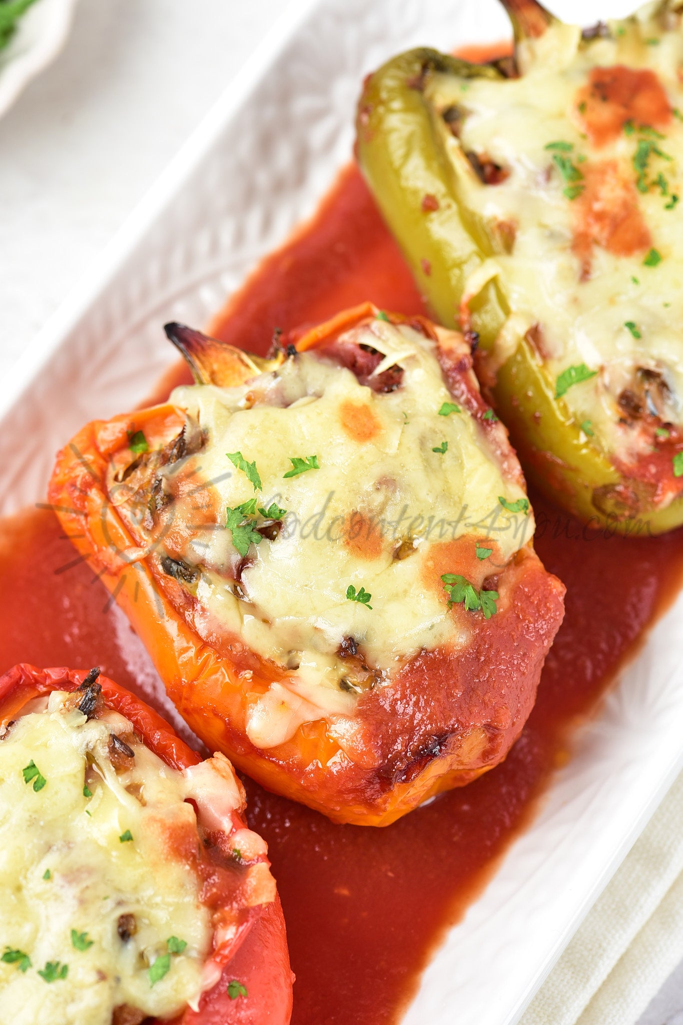 Chicken and Wild rice Stuffed Peppers - Set 4 of 5