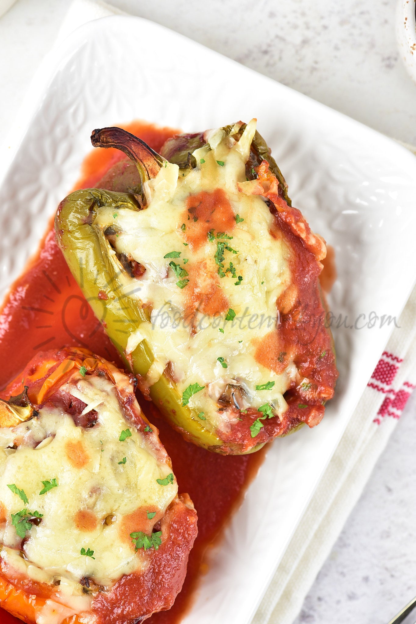 Chicken and Wild rice Stuffed Peppers - Set 4 of 5
