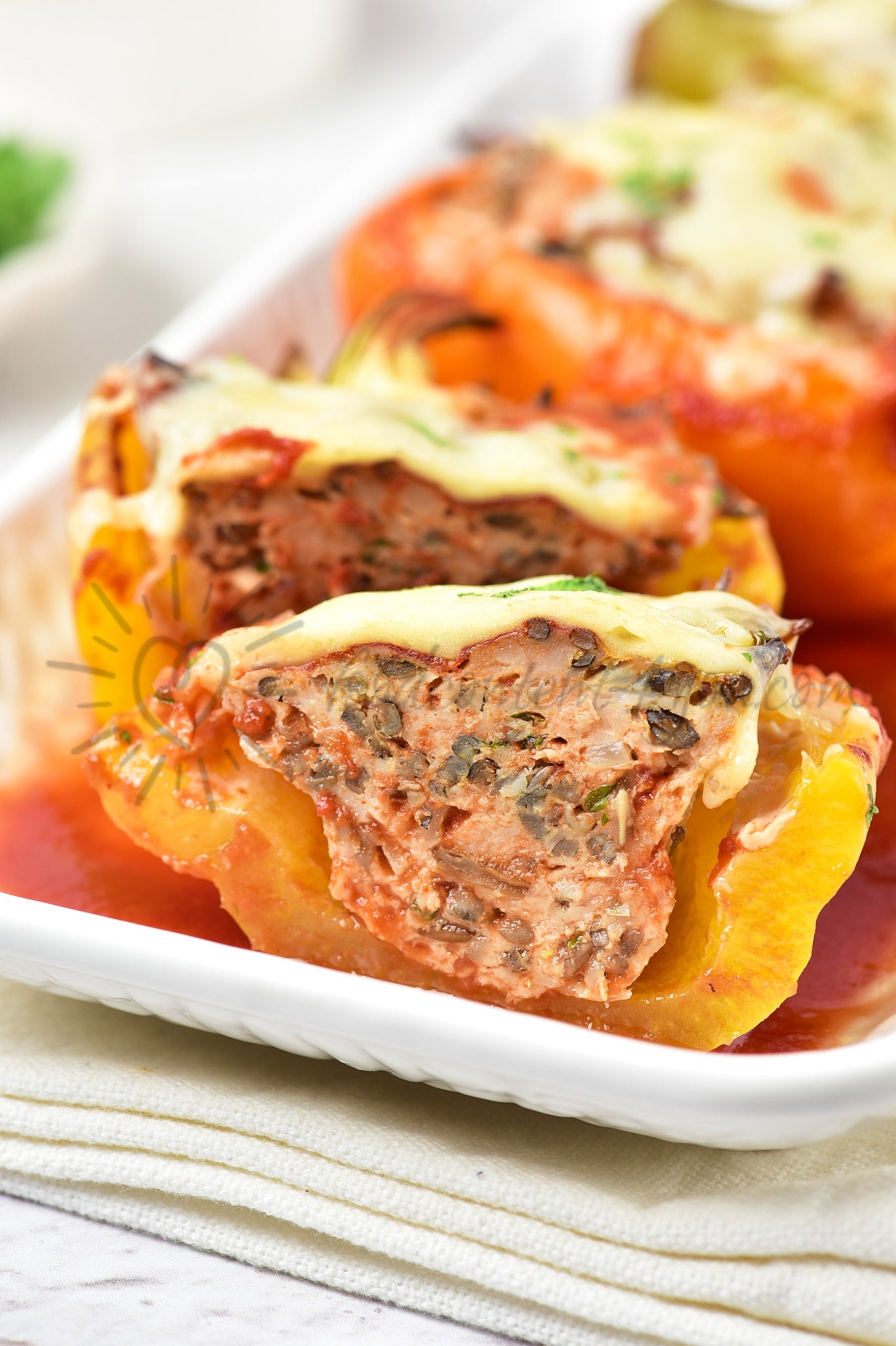 Chicken and Wild rice Stuffed Peppers - Set 4 of 5