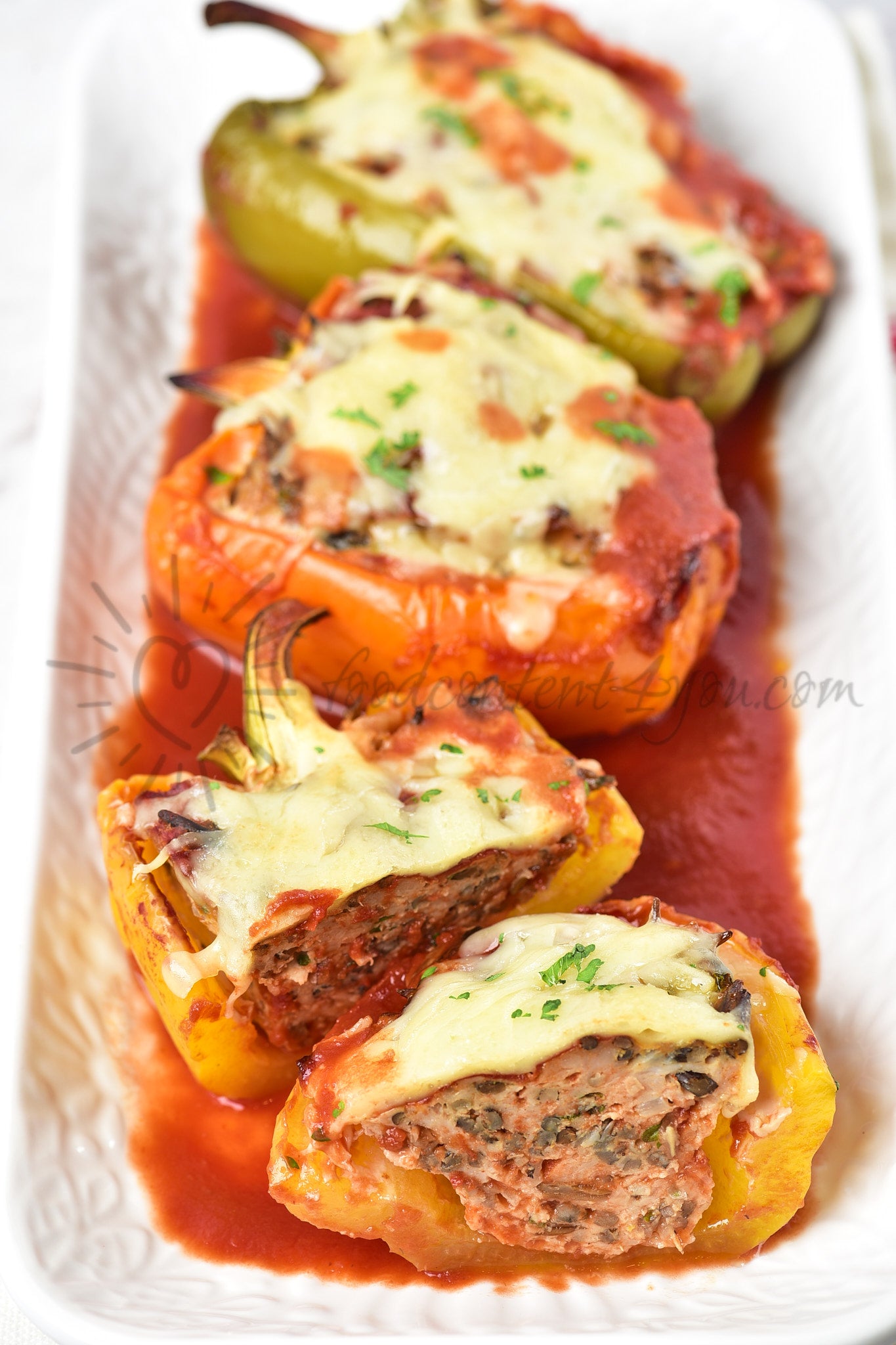 Chicken and Wild rice Stuffed Peppers - Set 4 of 5