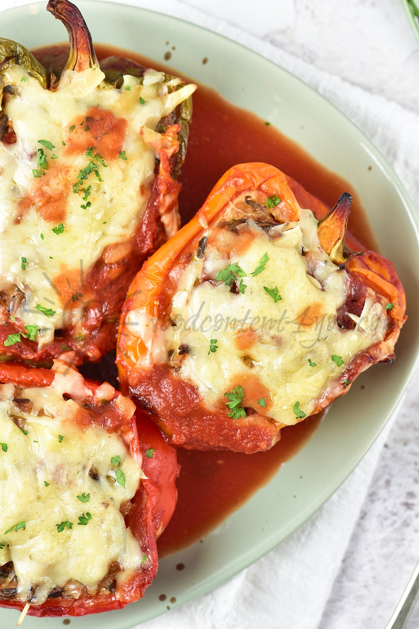 Chicken and Wild rice Stuffed Peppers - Set 5 of 5