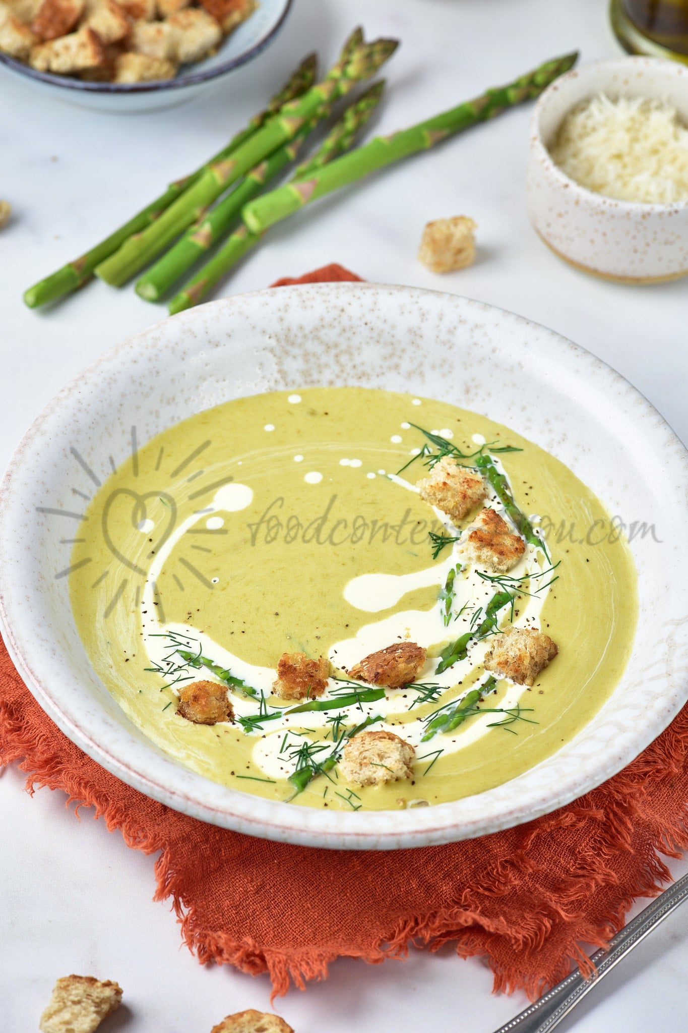 Creamy Asparagus Soup - Set 4 of 5