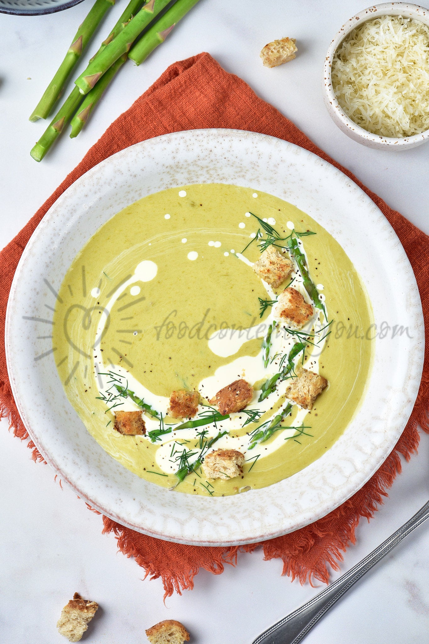Creamy Asparagus Soup - Set 4 of 5