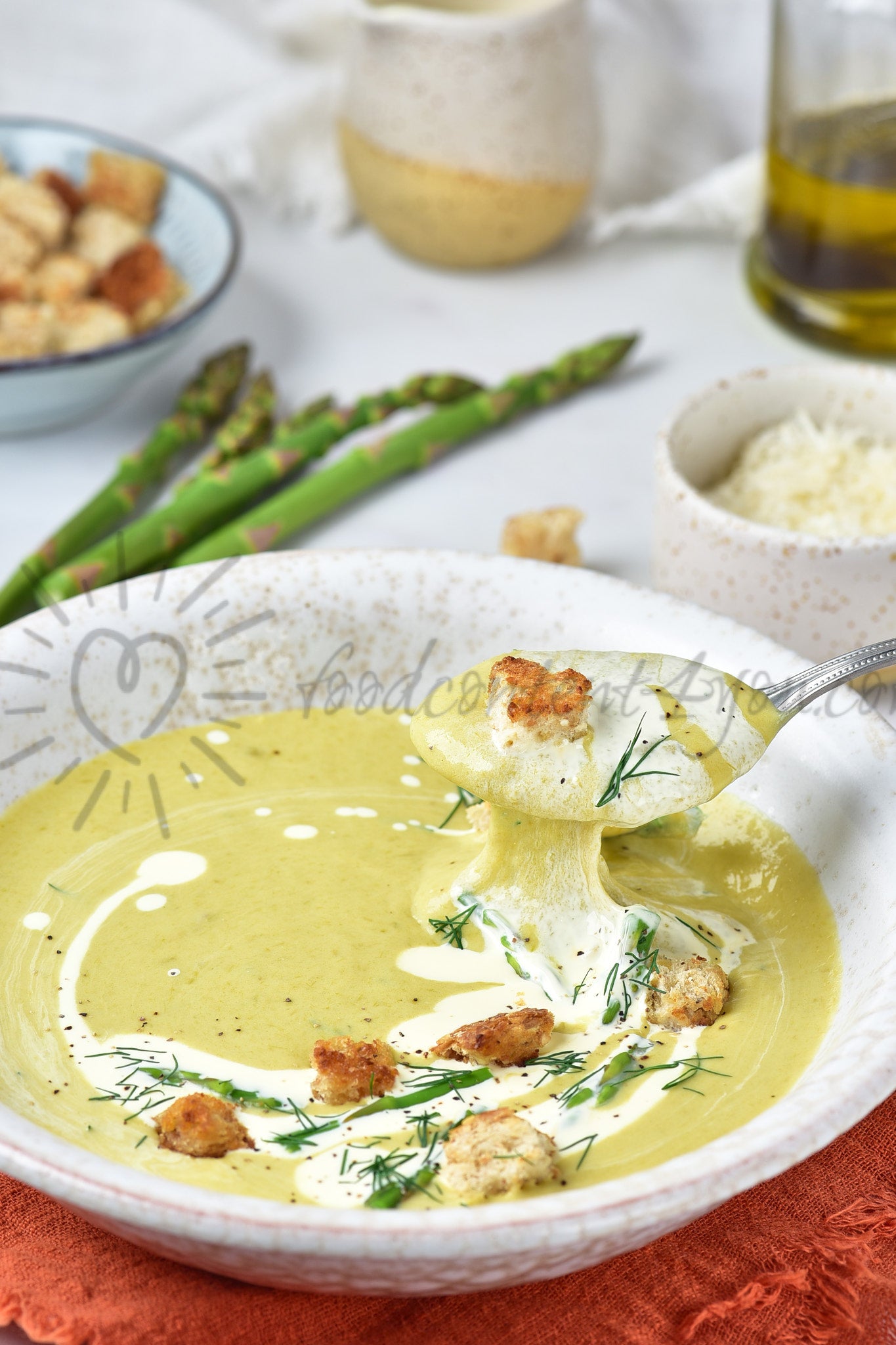 Creamy Asparagus Soup - Set 4 of 5