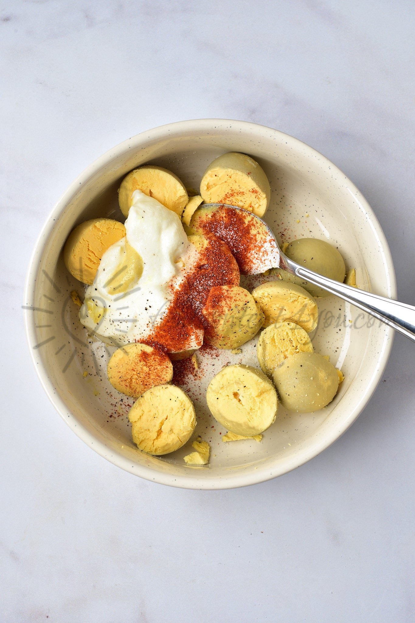 Deviled no-mayo Eggs - Set 4 of 5