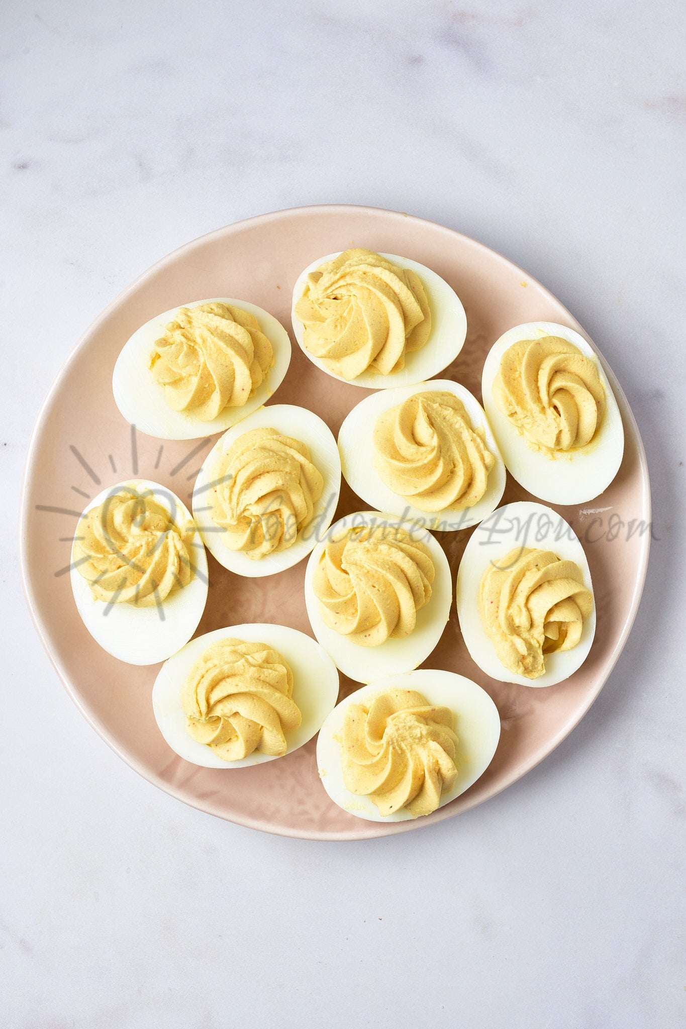 Deviled no-mayo Eggs - Set 4 of 5