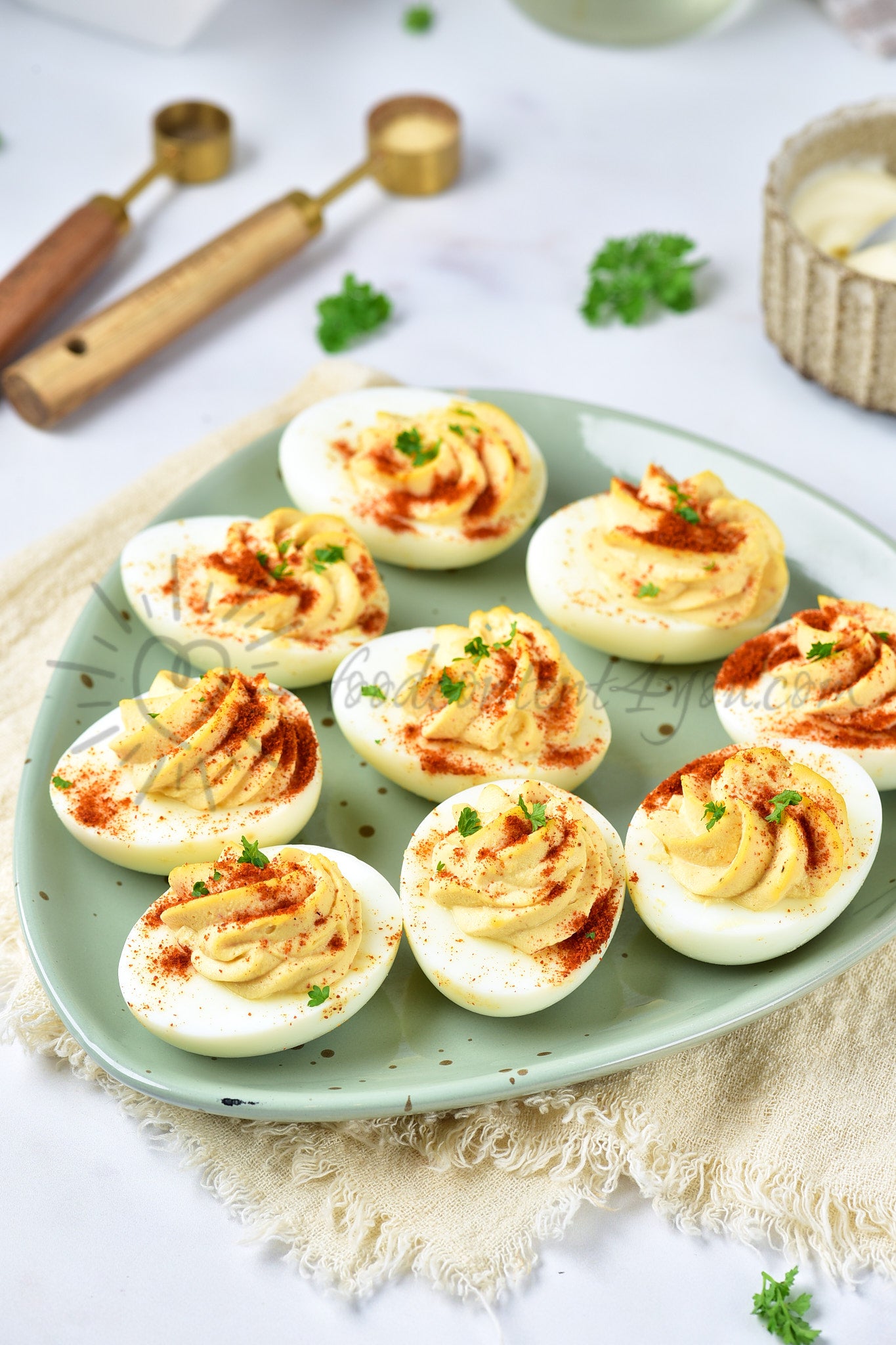 Deviled no-mayo Eggs - Set 4 of 5