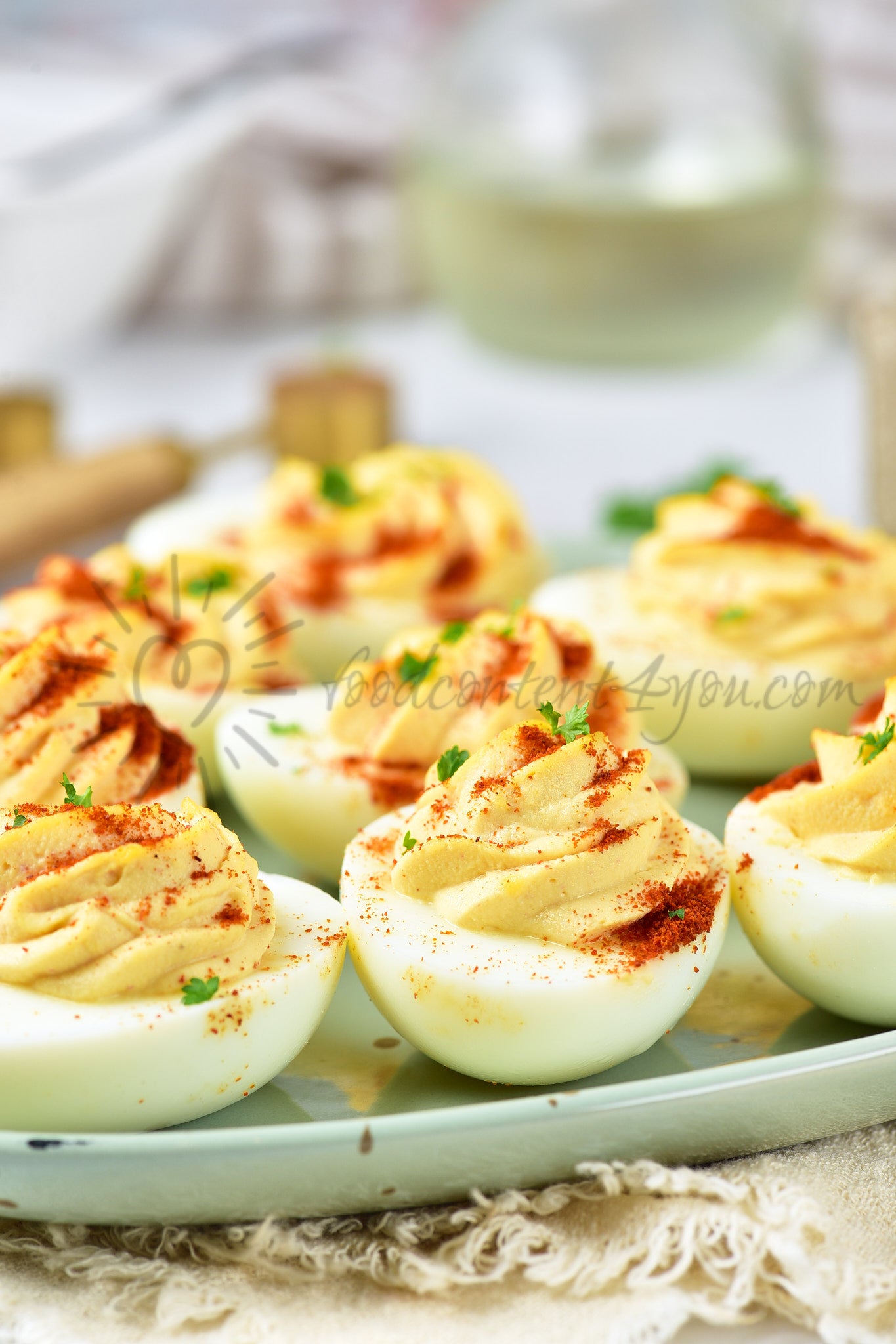 Deviled no-mayo Eggs - Set 4 of 5