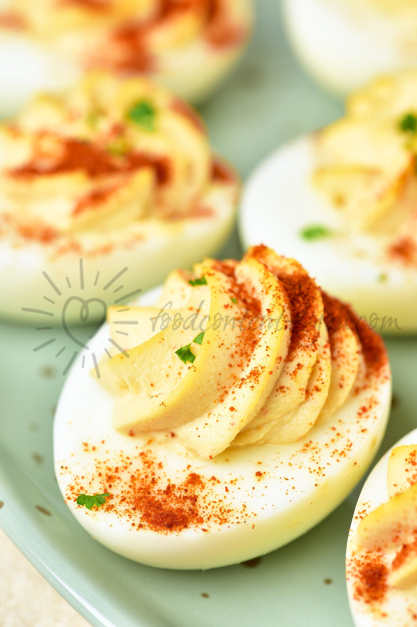 Deviled no-mayo Eggs - Set 4 of 5
