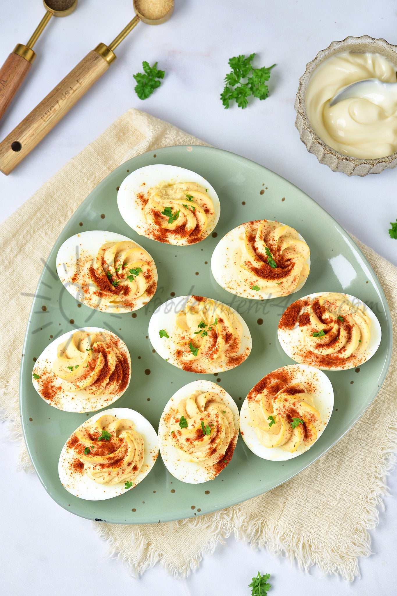 Deviled no-mayo Eggs - Set 4 of 5