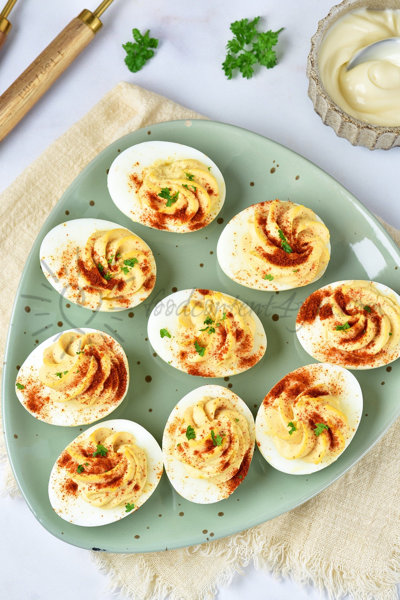Deviled no-mayo Eggs - Set 4 of 5