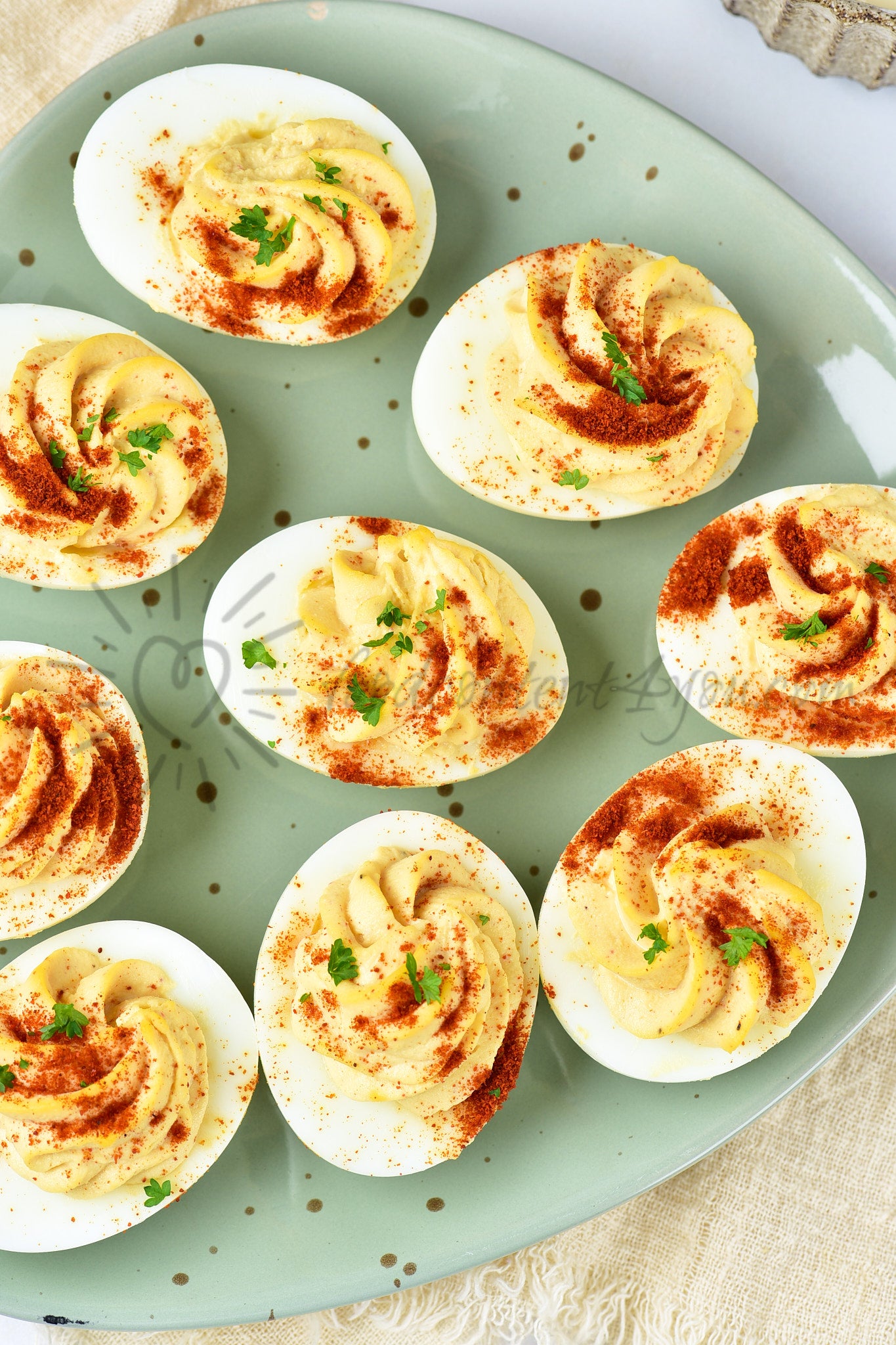 Deviled no-mayo Eggs - Set 4 of 5