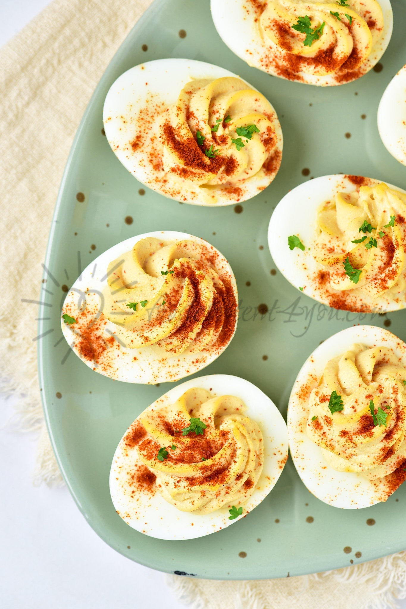 Deviled no-mayo Eggs - Set 4 of 5
