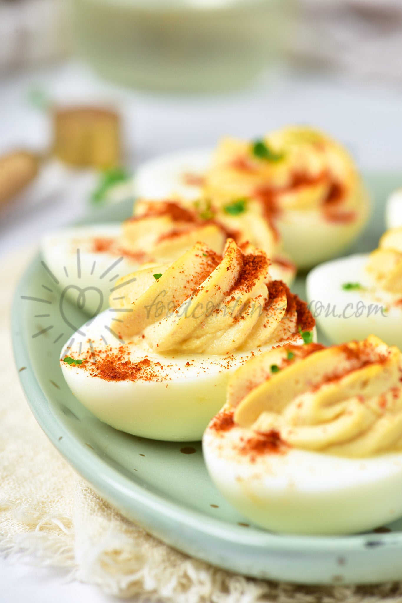 Deviled no-mayo Eggs - Set 4 of 5