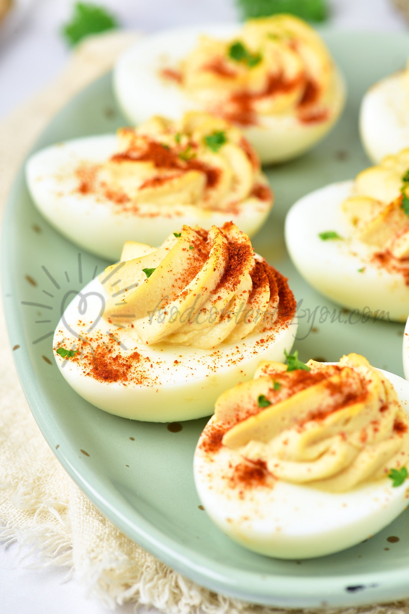 Deviled no-mayo Eggs - Set 4 of 5