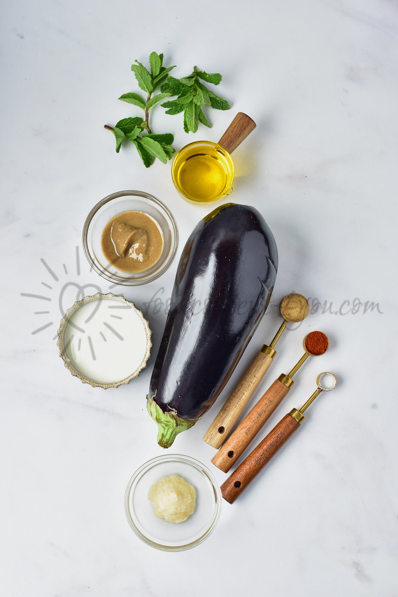 Baba Ganoush (Eggplant Dip) - Set 1 of 5