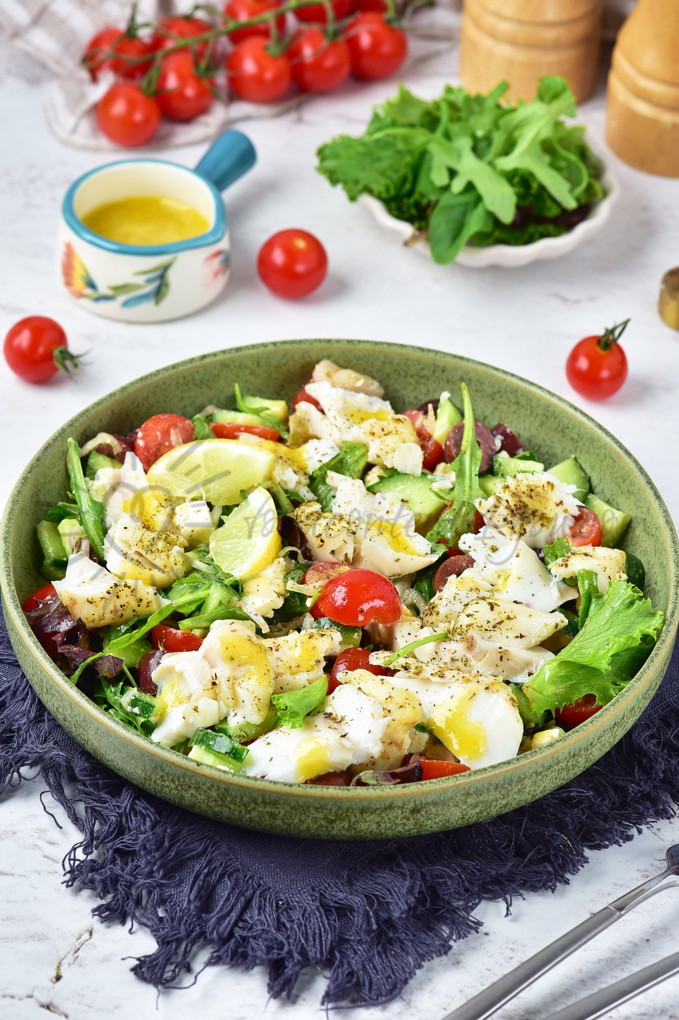 Air Fryer Cod Salad