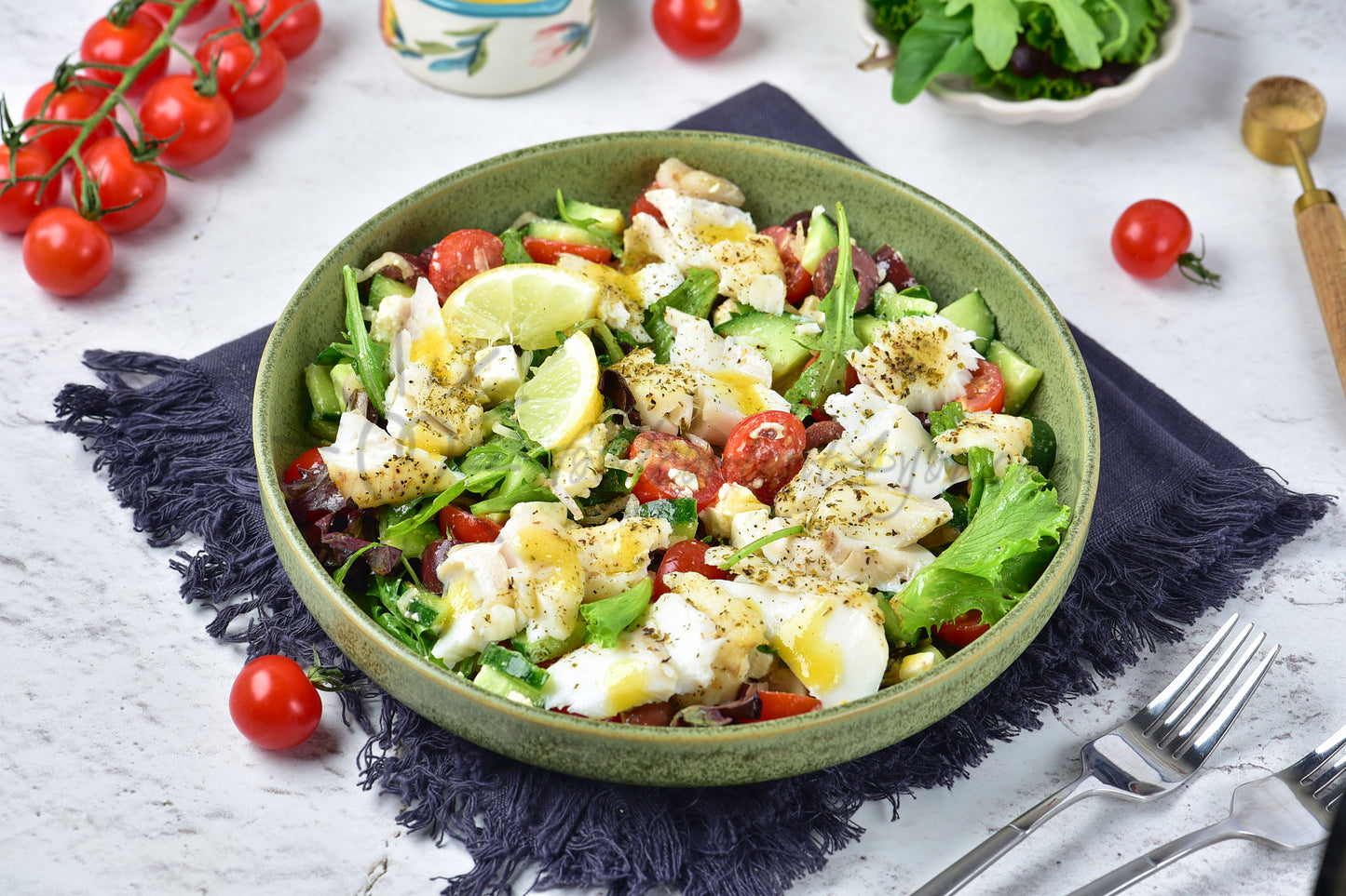 Air Fryer Cod Salad