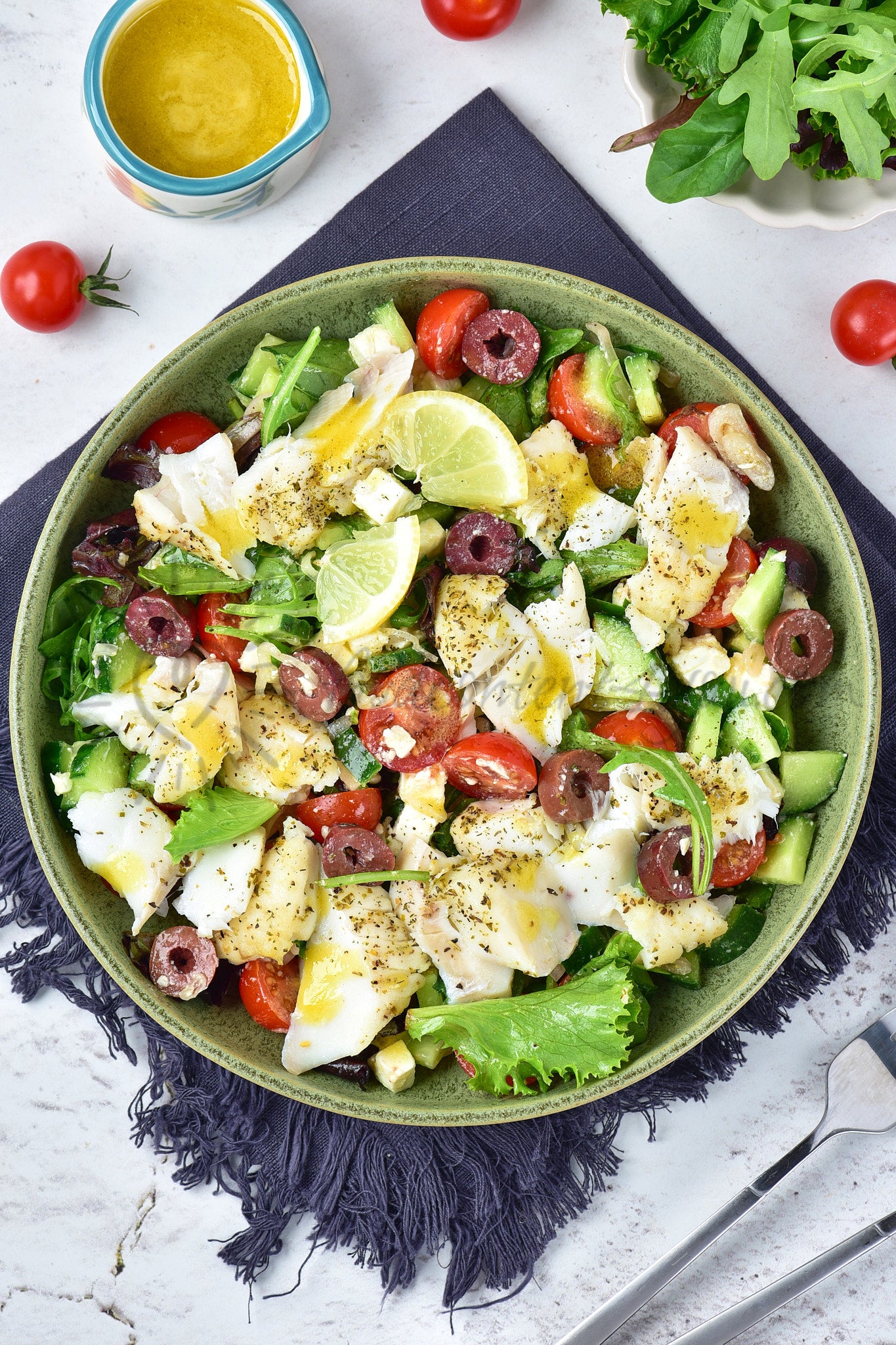 Air Fryer Cod Salad