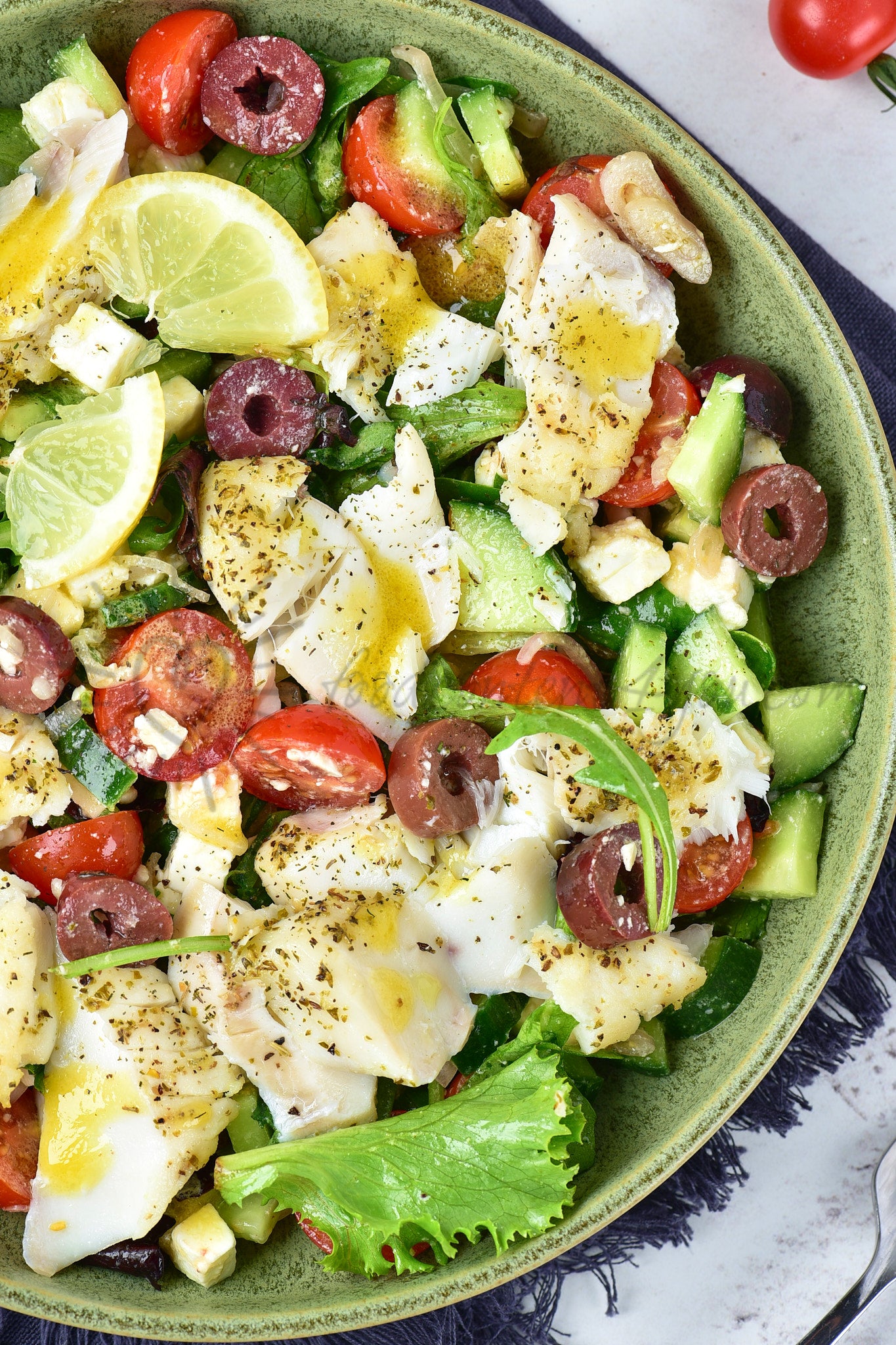 Air Fryer Cod Salad