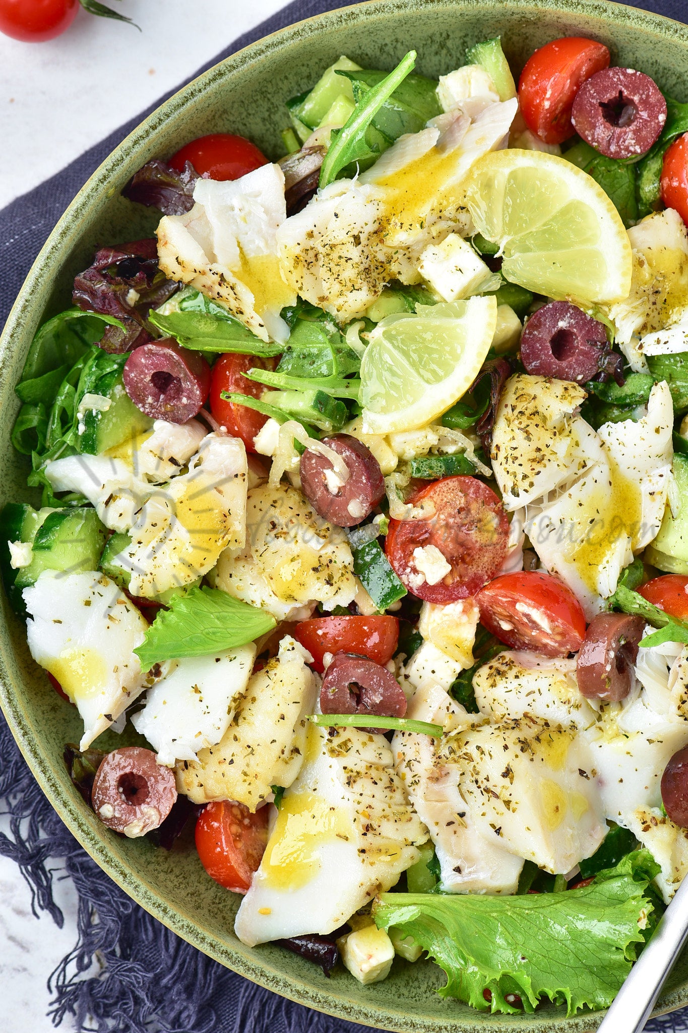 Air Fryer Cod Salad