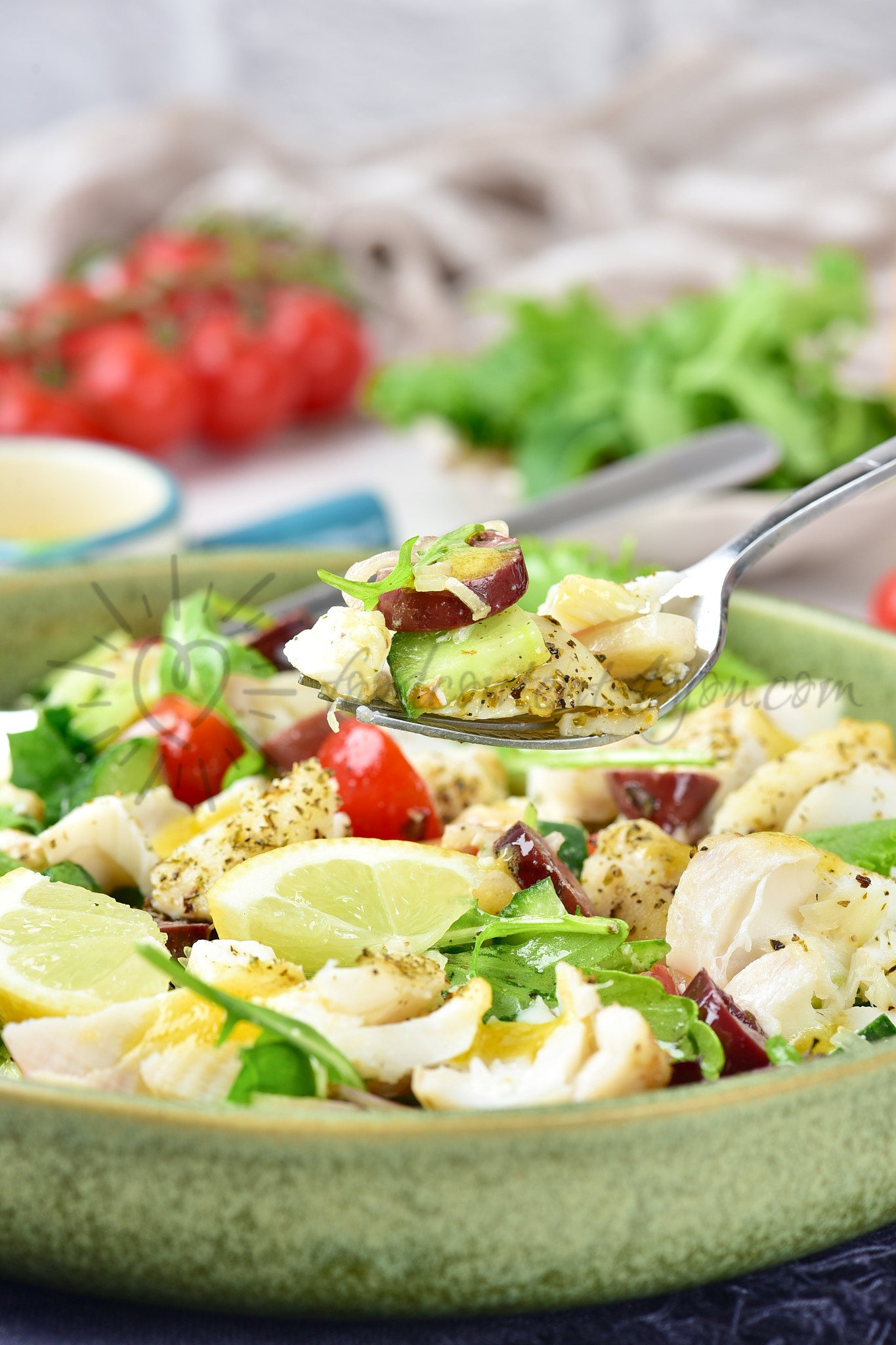 Air Fryer Cod Salad