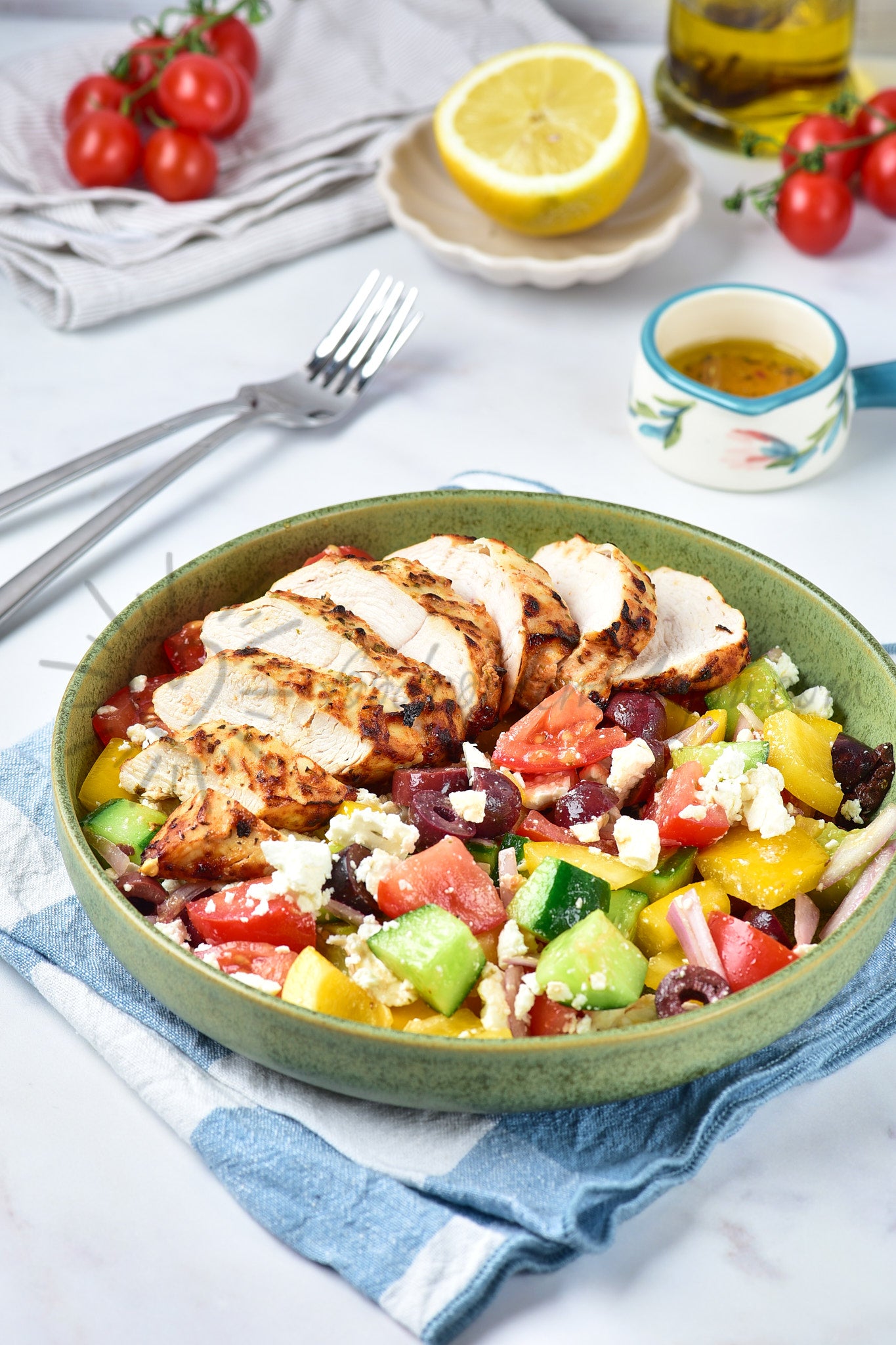Air Fryer Greek Chicken Salad