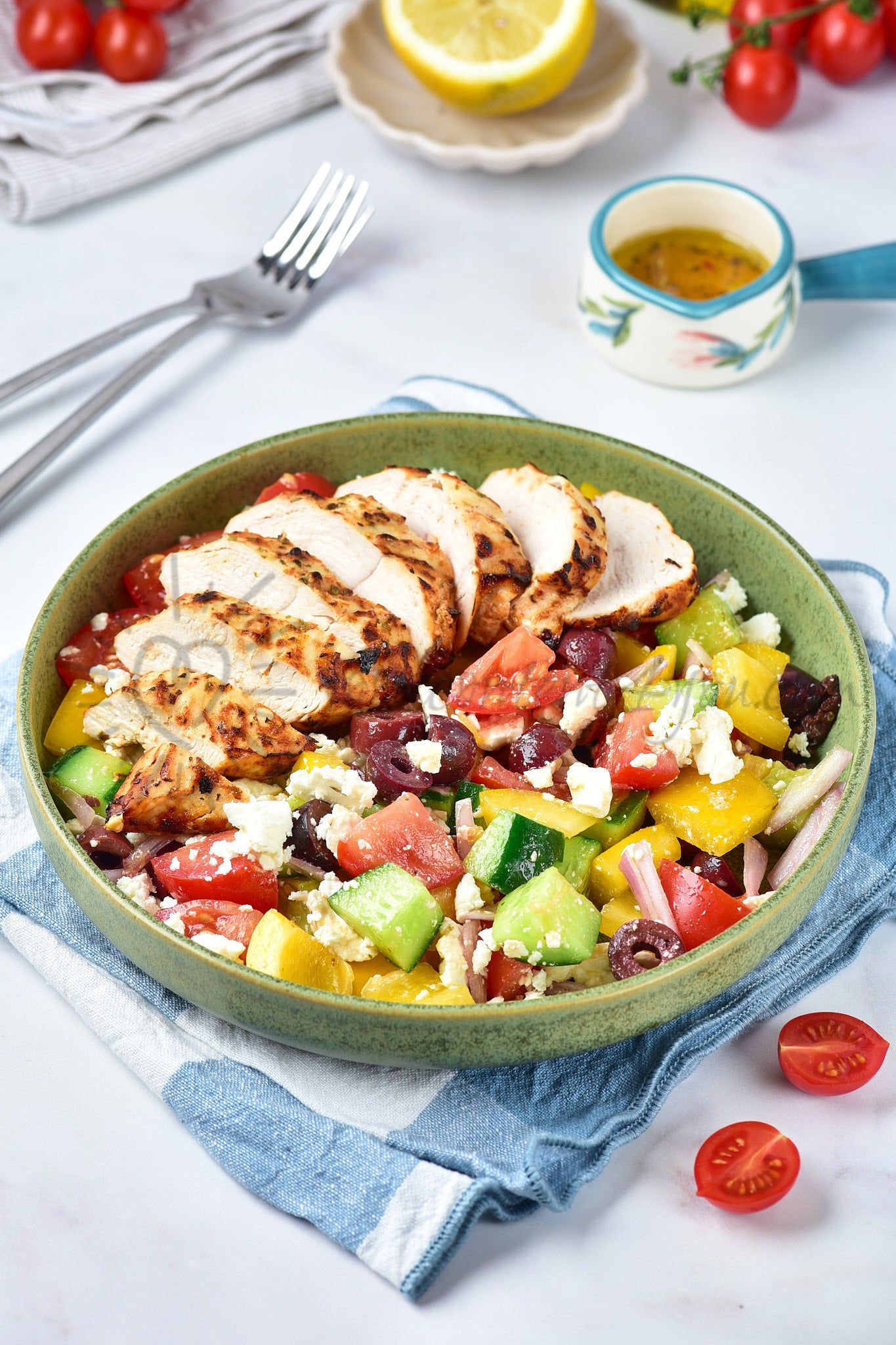 Air Fryer Greek Chicken Salad