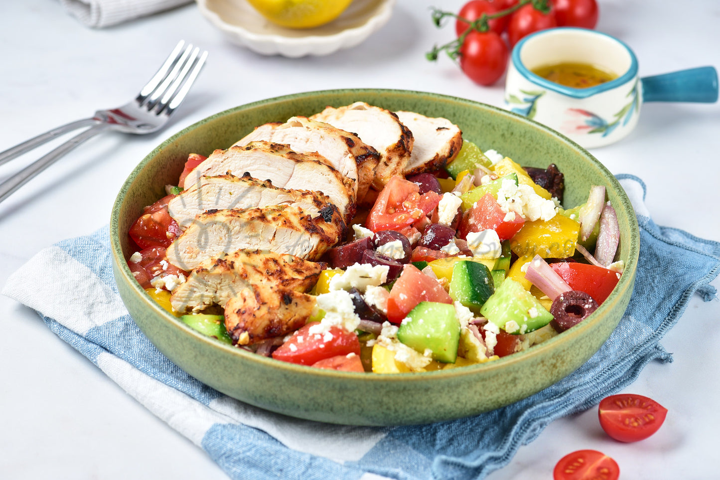 Air Fryer Greek Chicken Salad