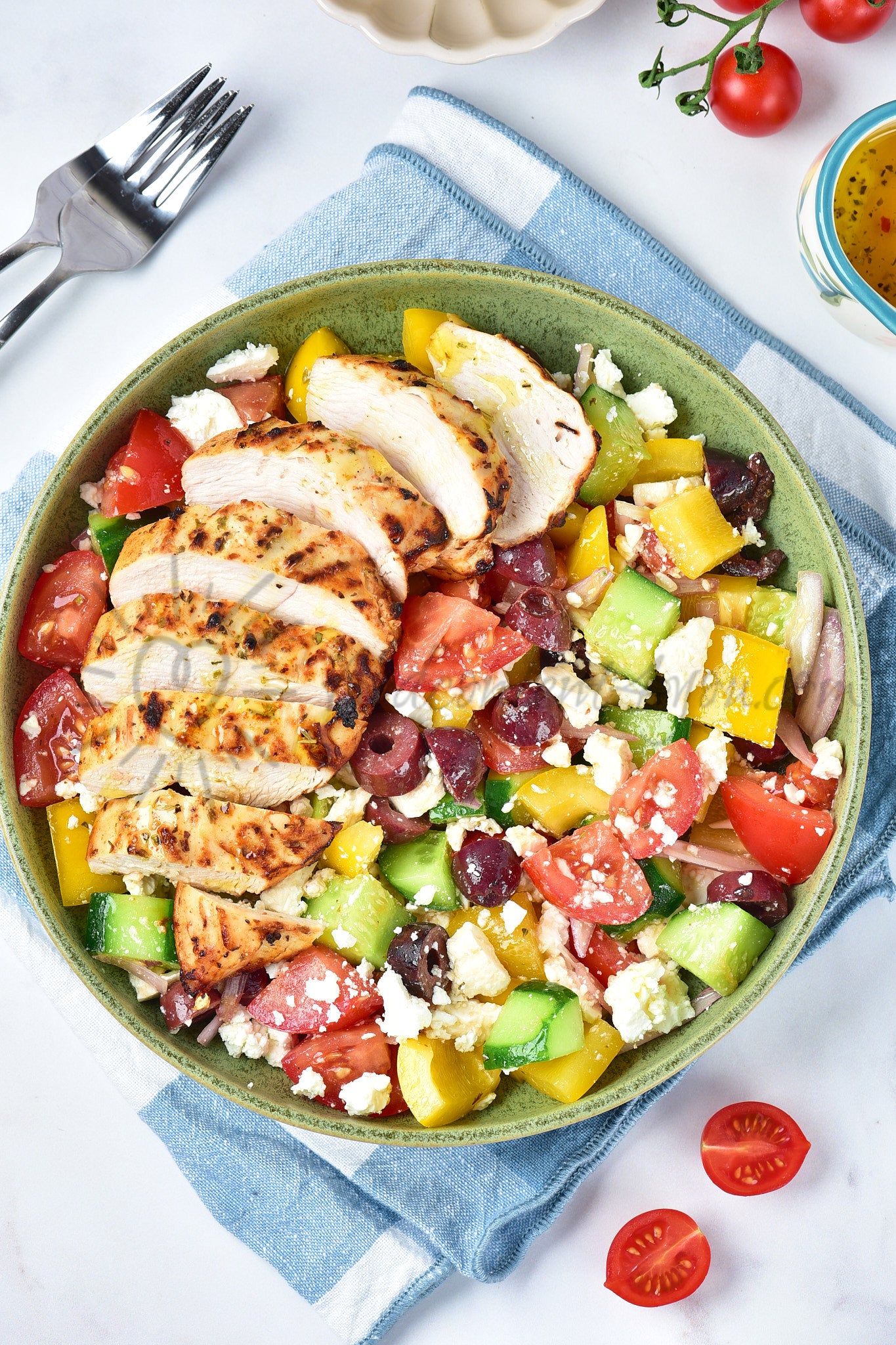 Air Fryer Greek Chicken Salad