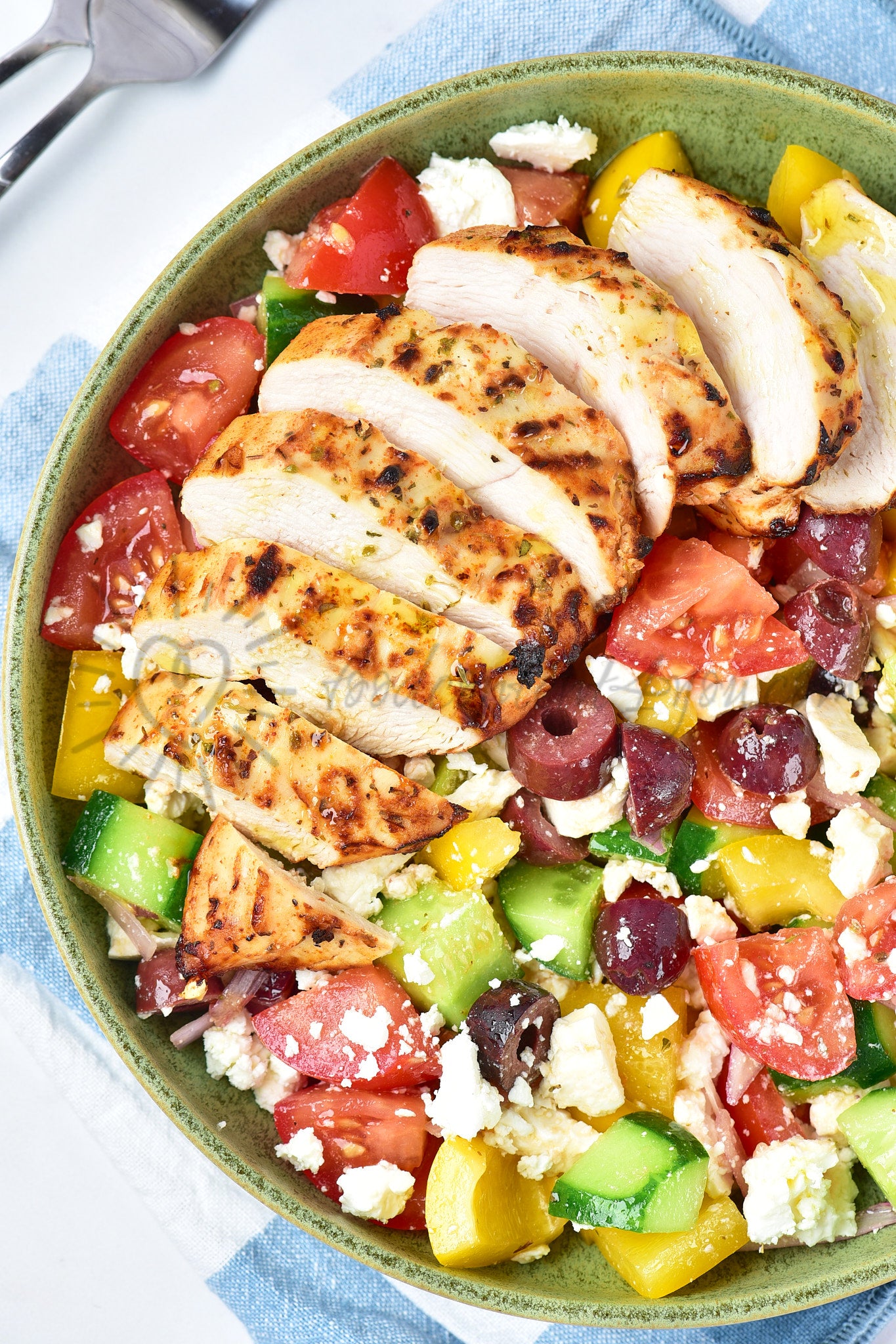 Air Fryer Greek Chicken Salad