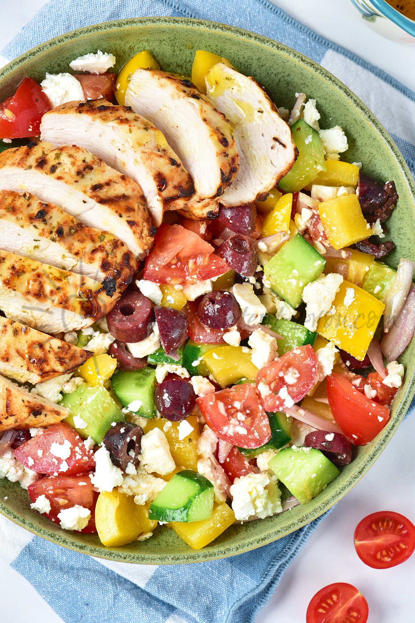 Air Fryer Greek Chicken Salad