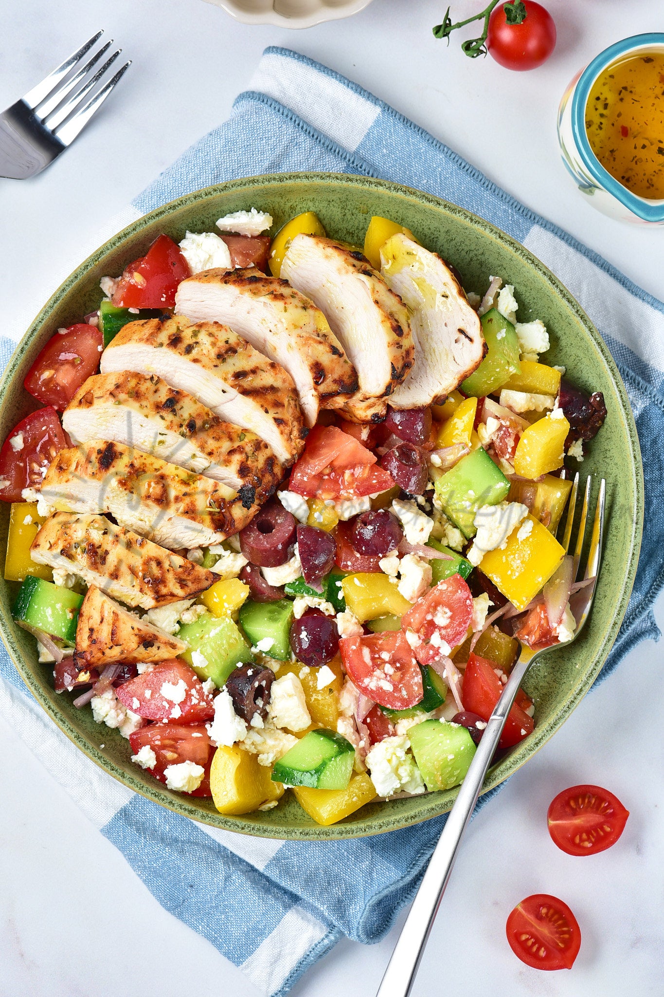 Air Fryer Greek Chicken Salad